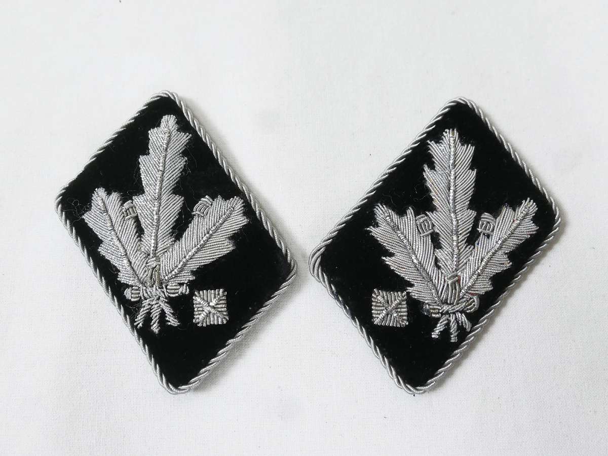 Waffen Elite pair collar tabs SS Gruppenführer and Generalleutnant