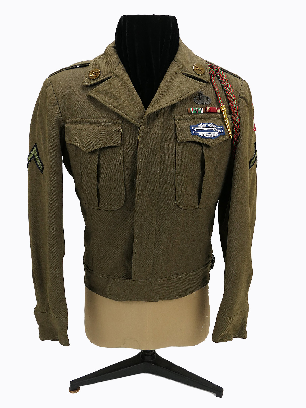 US ARMY WW2 Jackets Field Wool OD Ike Jacket Uniform Jacket size 36 / 82nd Airborne