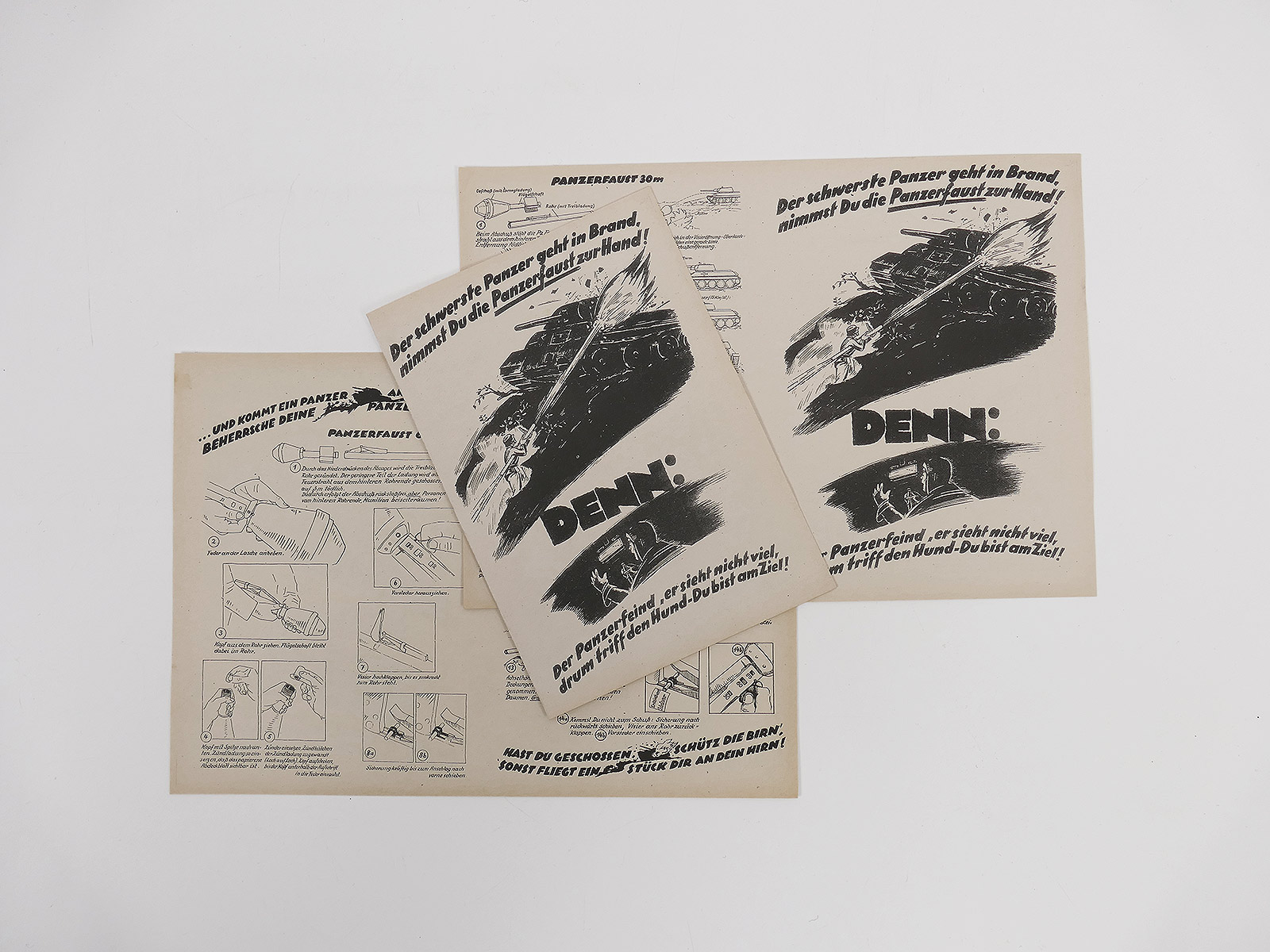 Wehrmacht leaflet leaflet on the Panzerfaust 60 pieces of paper sheet
