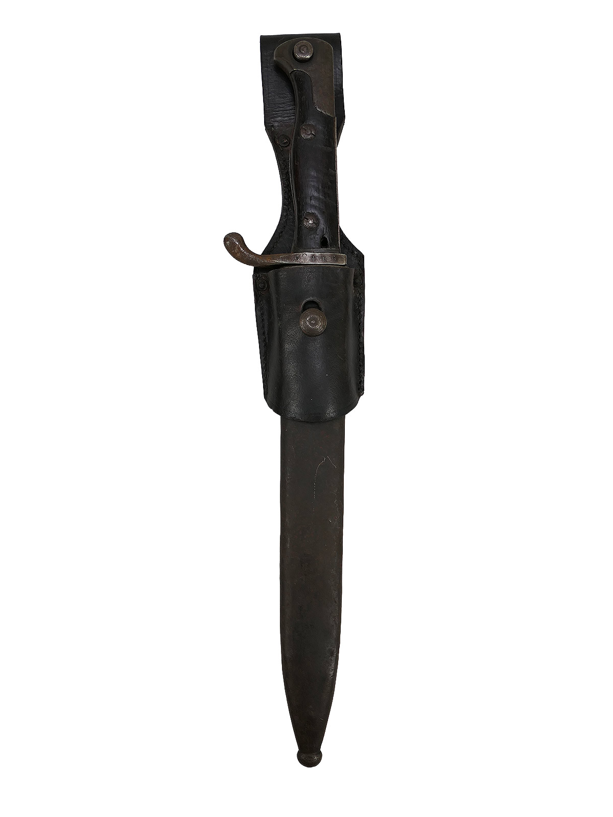 WK1 M98/05 bayonet, Mauser A.G. Oberndorf 1916, with acceptance mark and belt lug