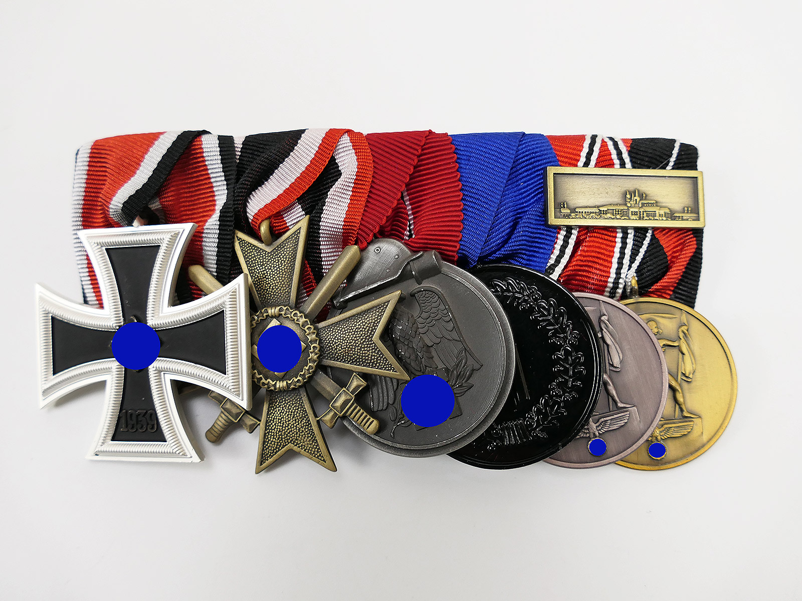 Wehrmacht 6er Medal Clasp Field Clasp EK2 Winter Battle KVK with Swords Service SS