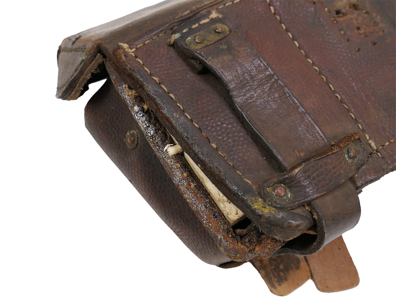 2x spare parts holders, original WK1 cartridge pouches, DIY items, incomplete, COLLECTION BATTLE WORN