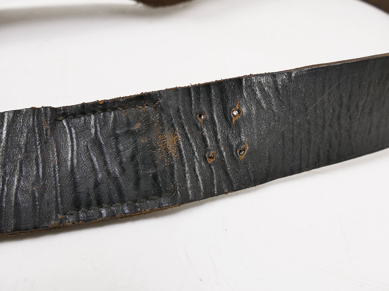 Vintage leather belt / belt strap, 110cm, COLLECTION BATTLE WORN