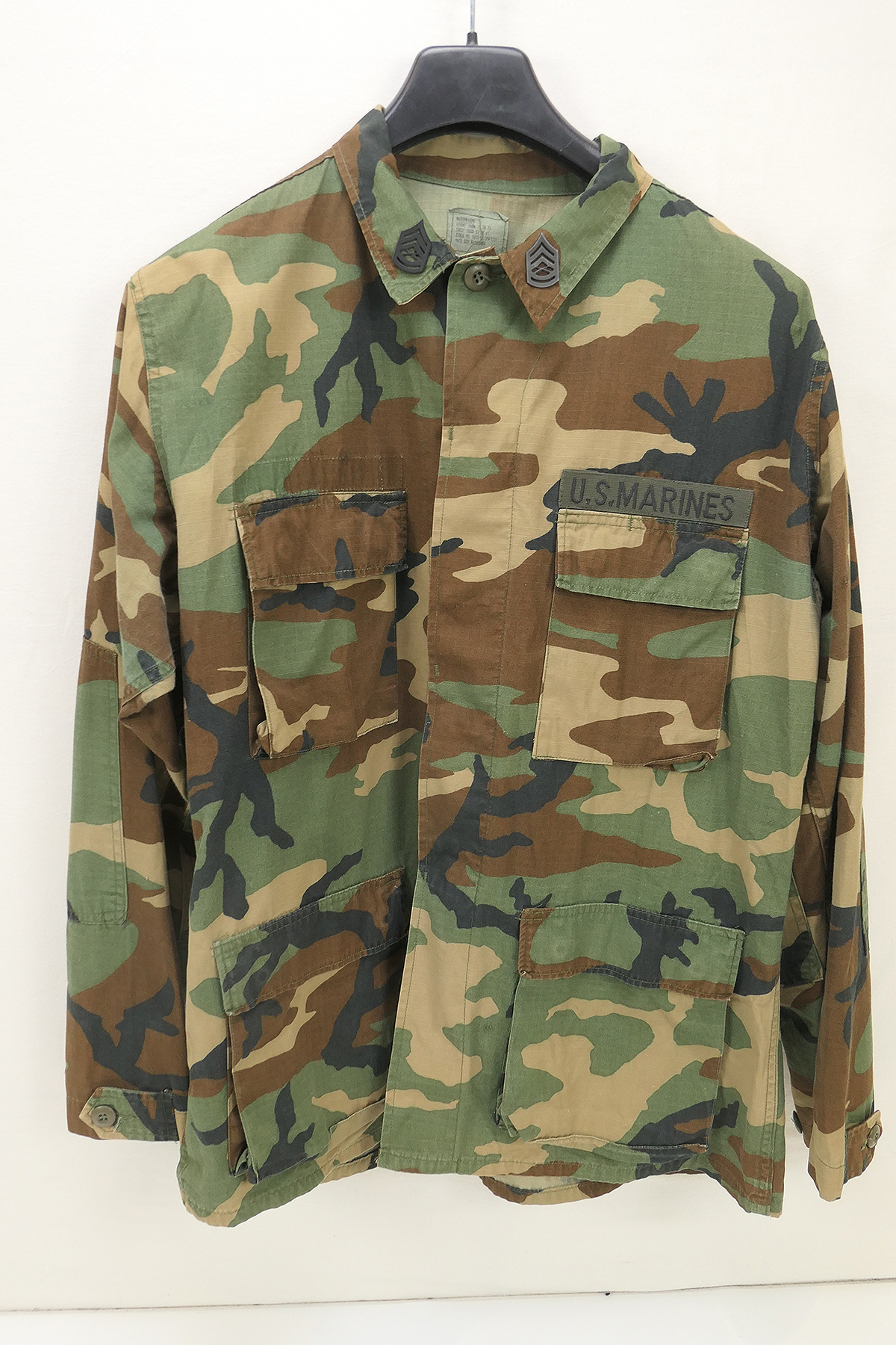 P1470720 US Army Marines Field Shirt Coat Camouflage Woodland Hot Weather Medium Long