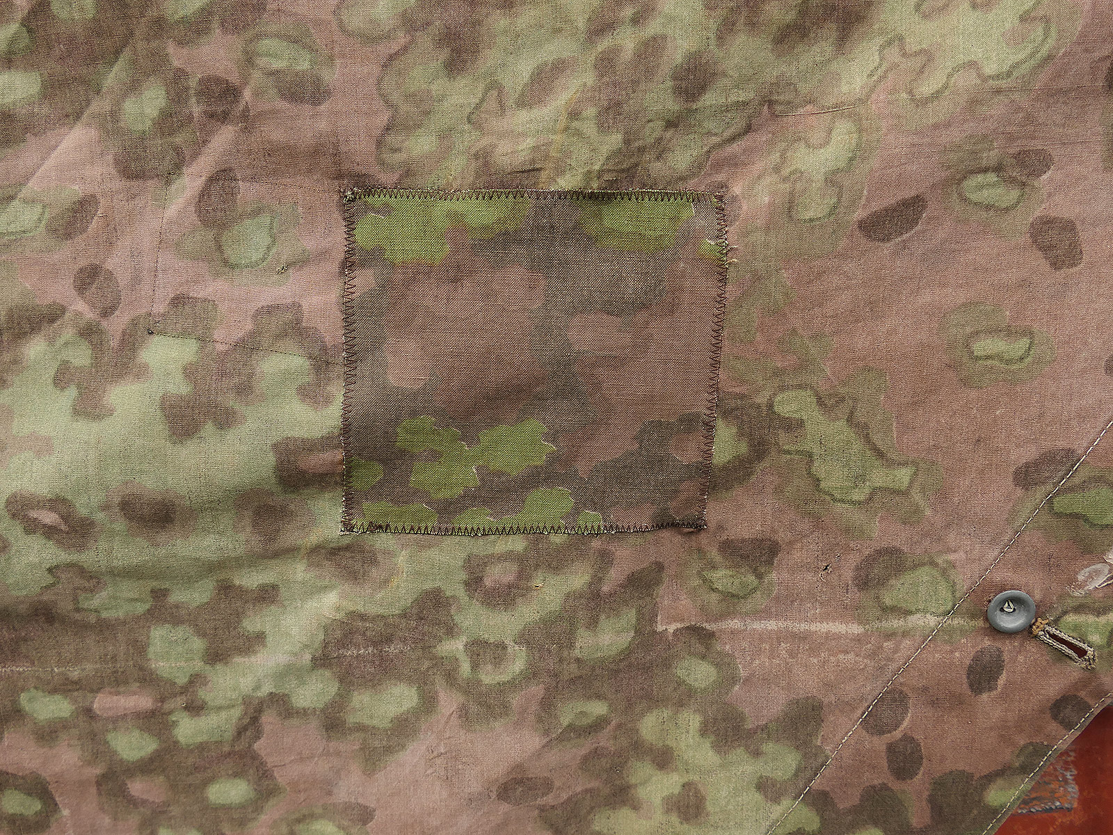 #A/ Waffen SS Original Tarpaulin – Oak Leaf Camouflage Tarpaulin – Battle-Worn