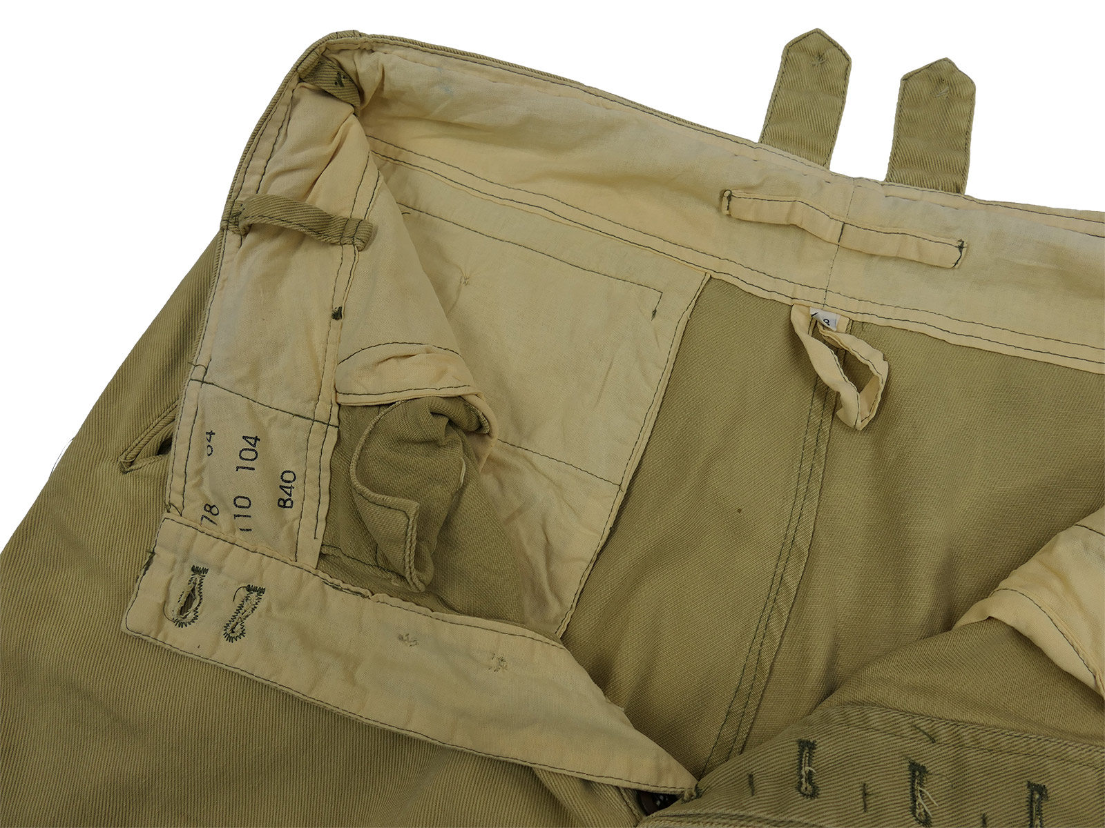 One-off Luftwaffe LW DAK trousers, faded, tropical trousers, BATTLE WORN