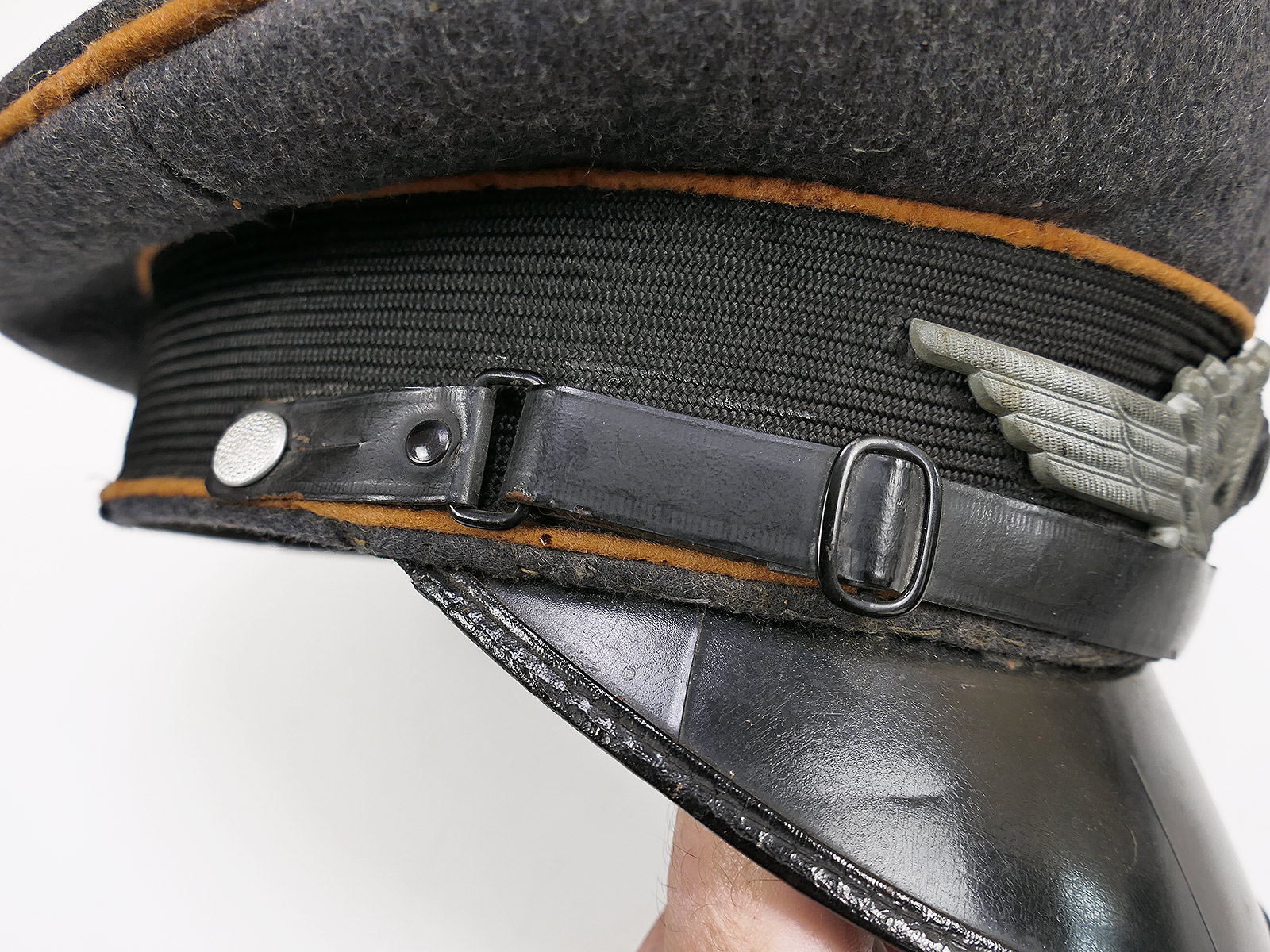 Original LUFTWAFFEN pilot’s cap, paratrooper style, fully decorated – COLLECTION