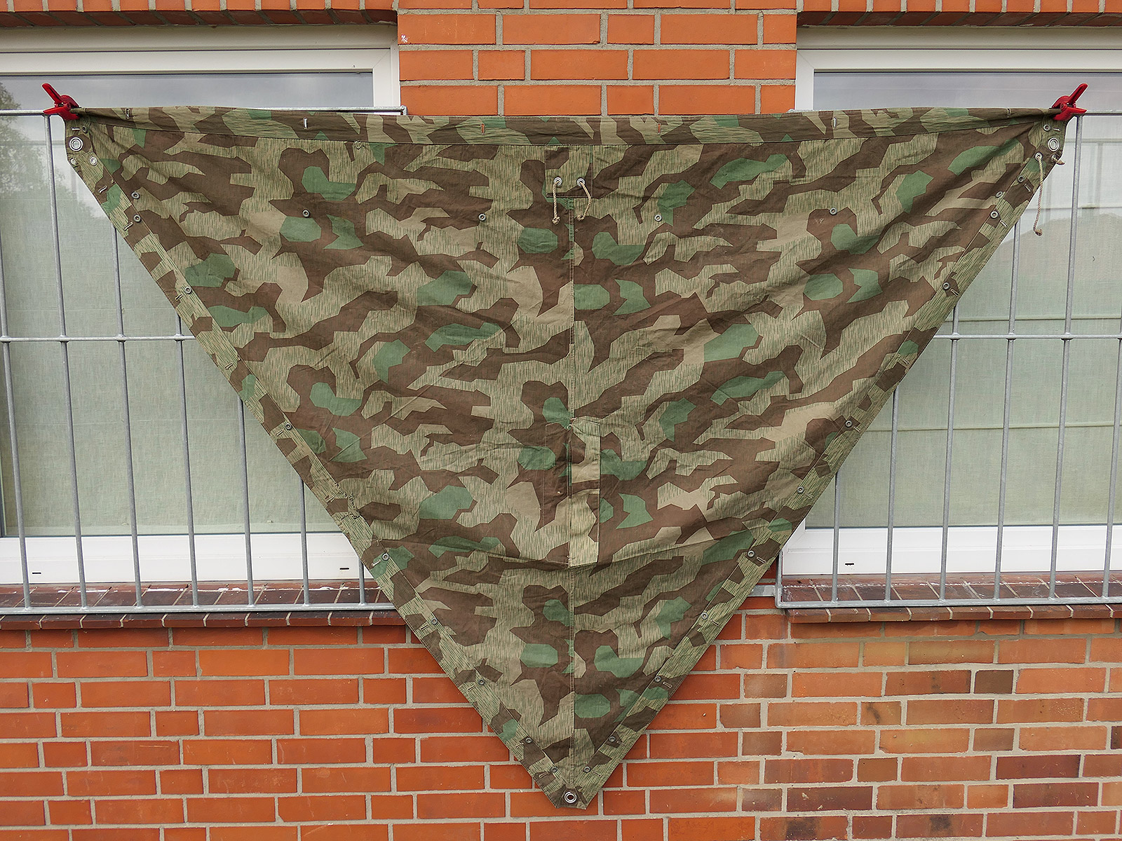 Original Wehrmacht M31 tent canvas, splinter camouflage, camouflage tent fabric – COLLECTION BATTLE WORN