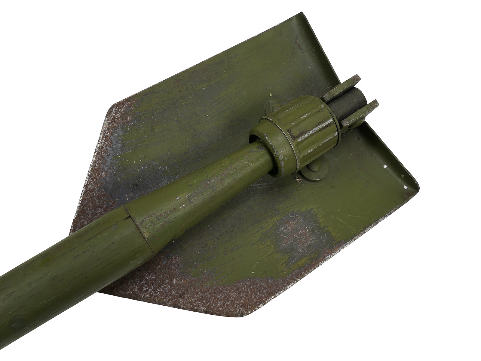 ORIGINAL US ARMY WW2 Folding Spade with Pouch – Entrenching Tool Collection – BATTLE WORN