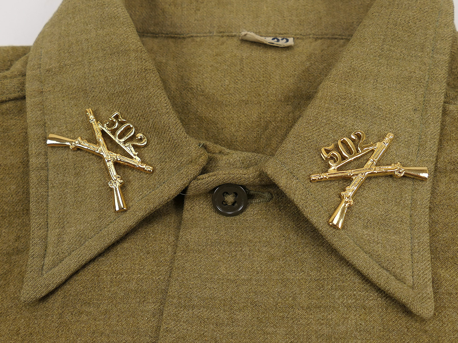 US Army 502nd Parachute Infantry Regiment (PIR) Boston Officer Branch of Service Collar Badge Insignia