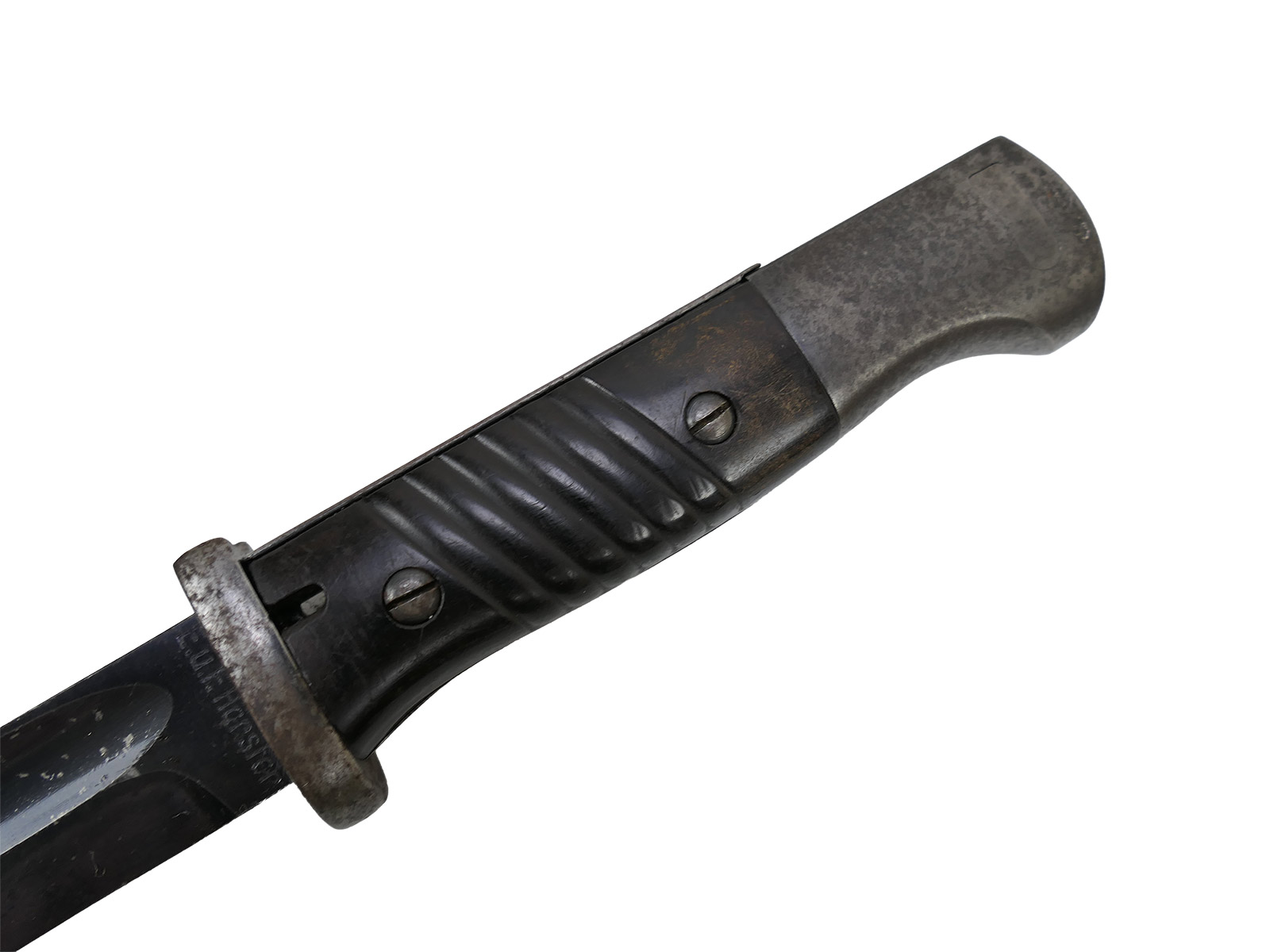Wehrmacht M84/98 K98 bayonet / side-mounted bayonet – matching serial numbers – Hörster 1938 – battle-worn