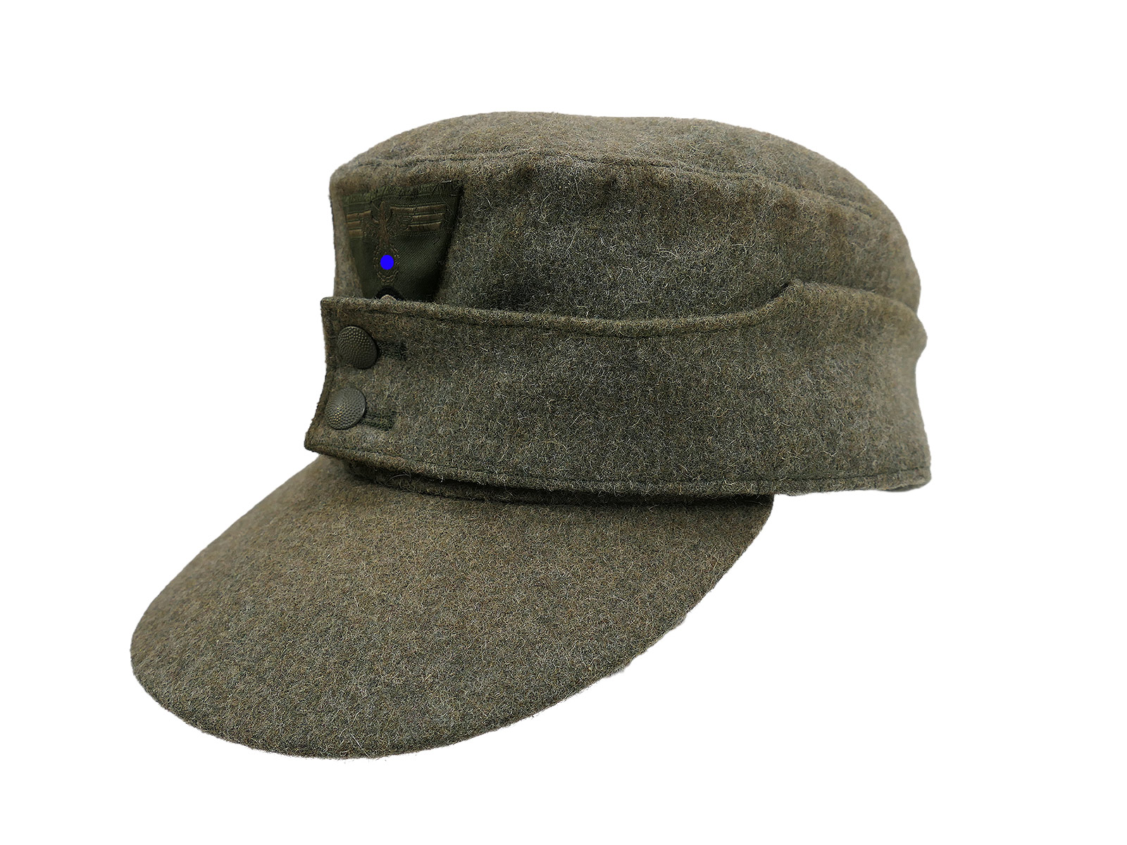 Wehrmacht M43 field cap M1943 with trapezoidal detailing, cap eagle, size 59/60, BATTLE WORN