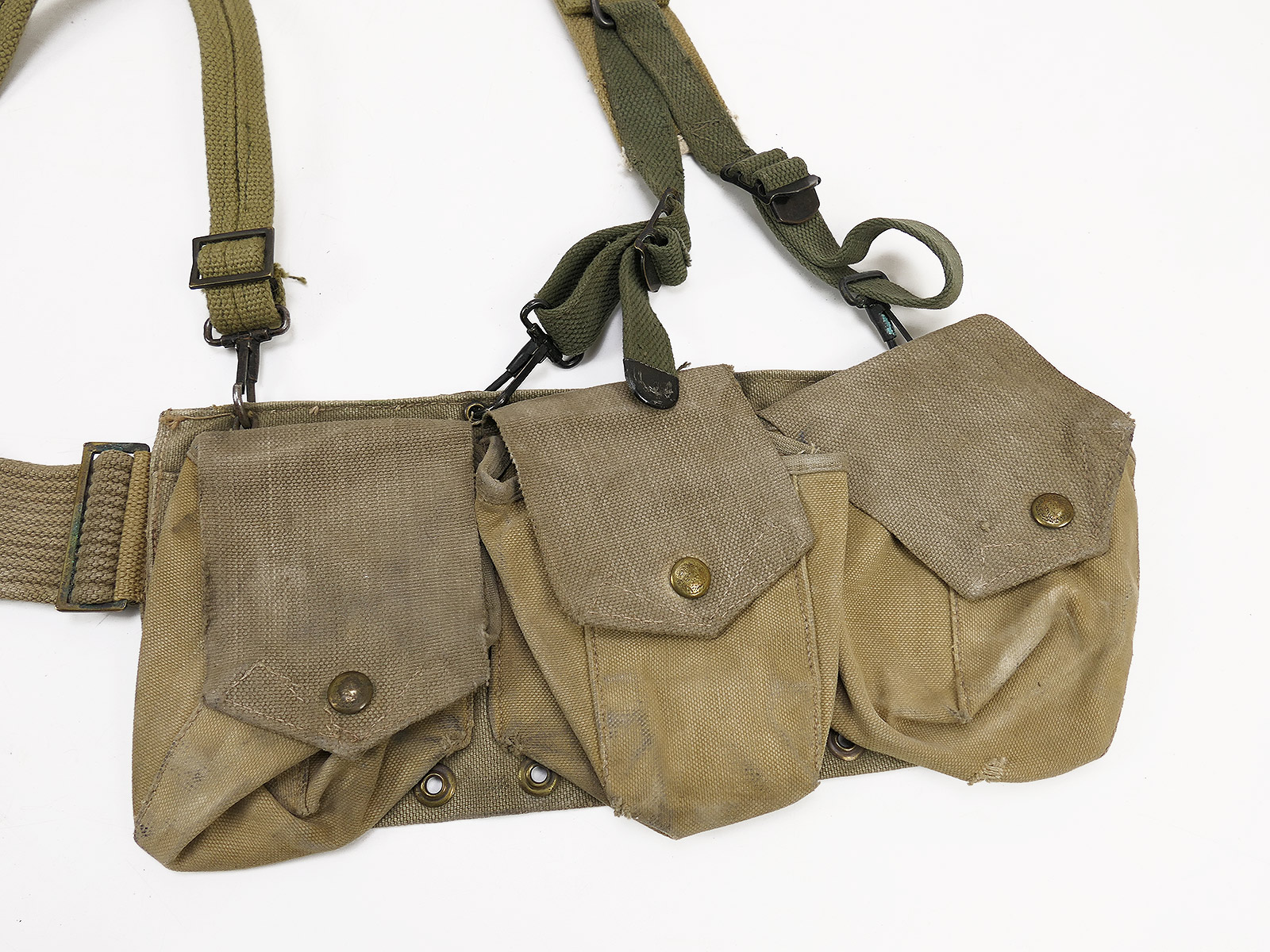Type WW2 US Army SET B.A.R. Ammo Belt Browning Automatic Rifle + Suspenders Ammunition Belt