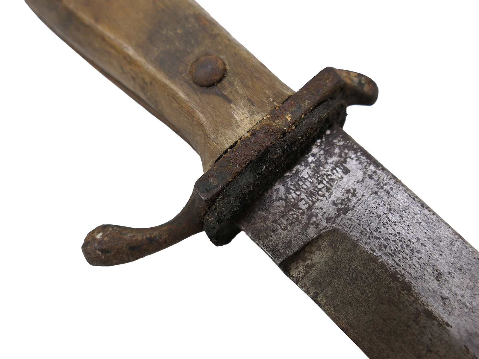 WK1 trench dagger with ERN mark, Rhineland razor factory, COLLECTION BATTLE WORN