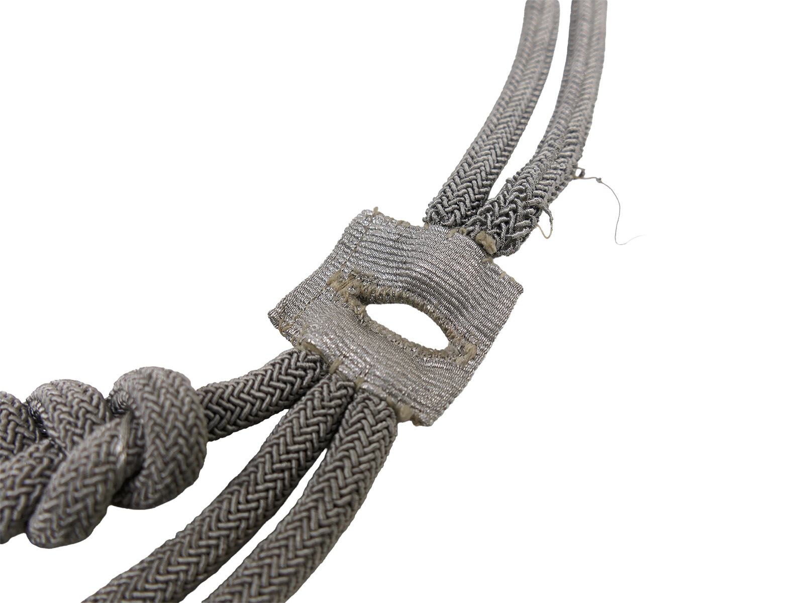 One-off item – Wehrmacht officer’s parade lanyard, ‘monkey swing’ adjutant’s lanyard – COLLECTION BATTLE WORN