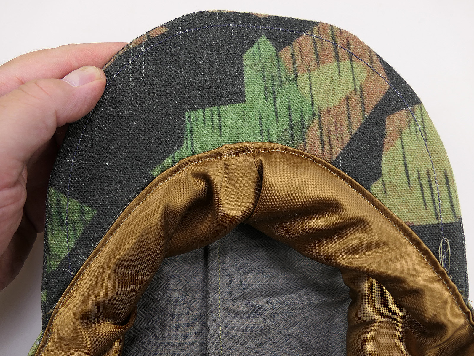 Late War camouflage cap, field cap, size 58, ‘Carbon Overprint’ camouflage overprint