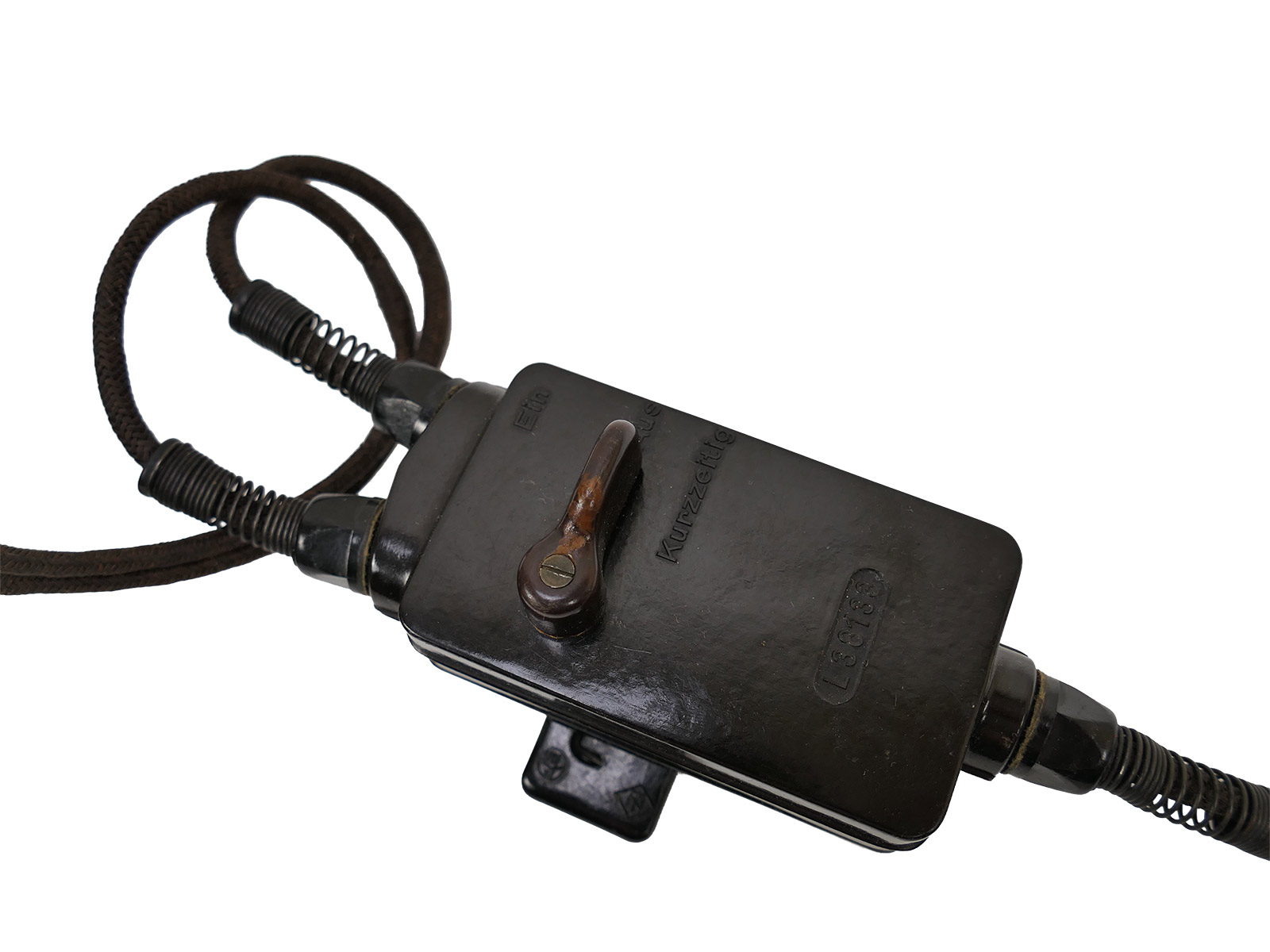 Wehrmacht Waffen-SS tank throat microphone with selector switch, control box, radio #2