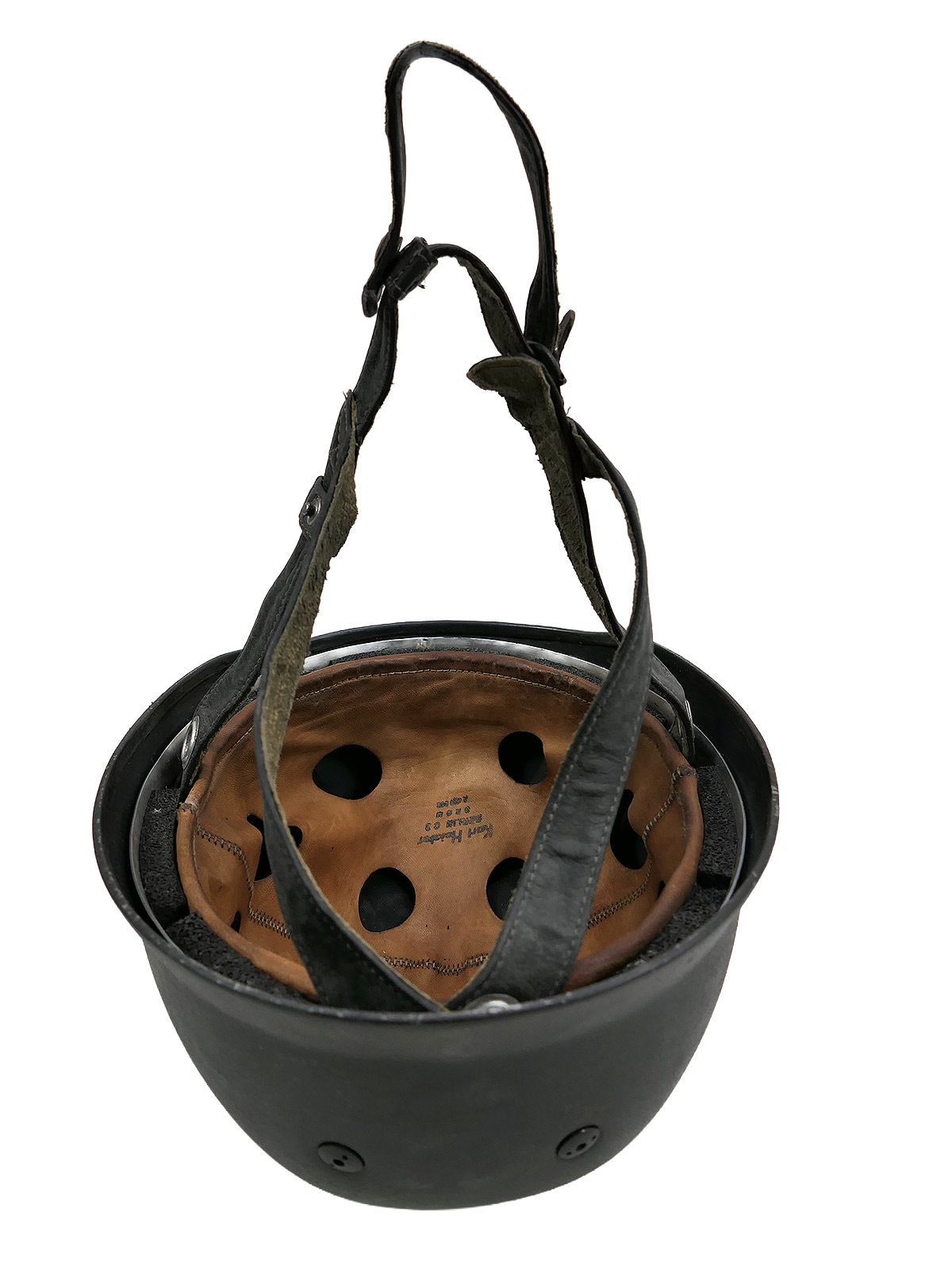 One-off item – Vintage camouflage paratrooper helmet, DD Stahlhelm M38, Luftwaffe paratrooper COLLECTION