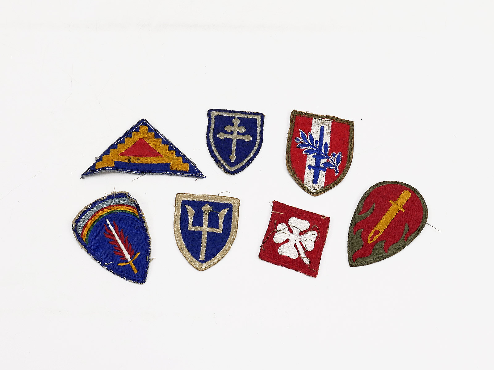 Mixed lot 7x US ARMY Original WW2 Badge Uniform Patch COLLECTION