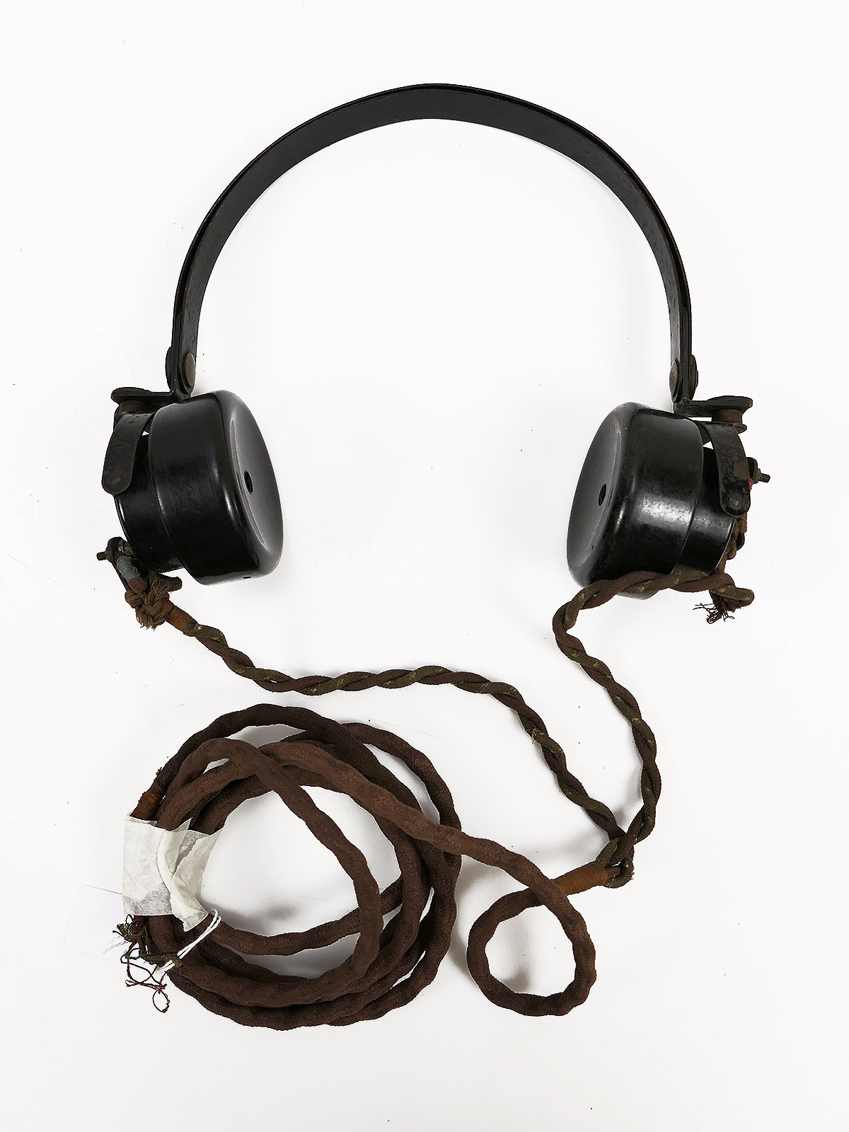 British Army WW2 Vintage S.G. Brown Ltd Type DLR 2 Headphones  BATTLE WORN