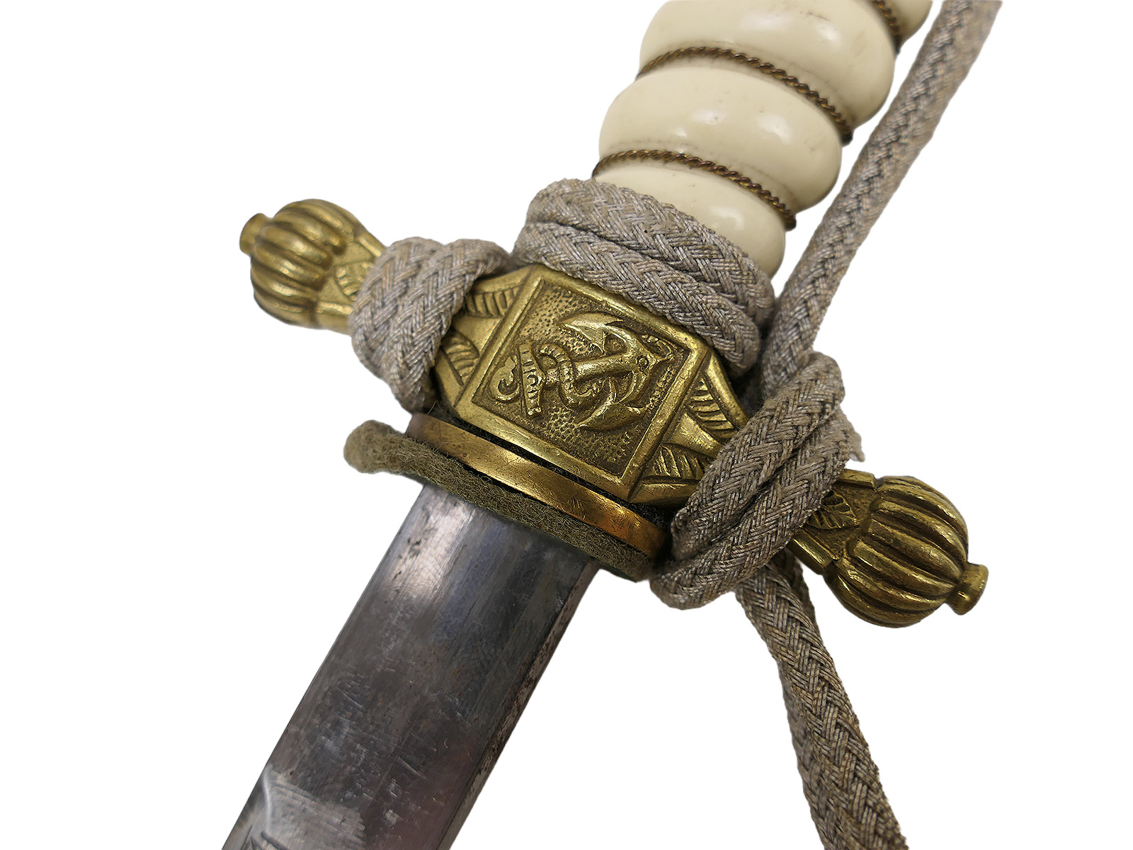 KM Kriegsmarine Officer’s Dagger, Navy Dagger M1938 with tassel and scabbard, TIGER Solingen COLLECTION