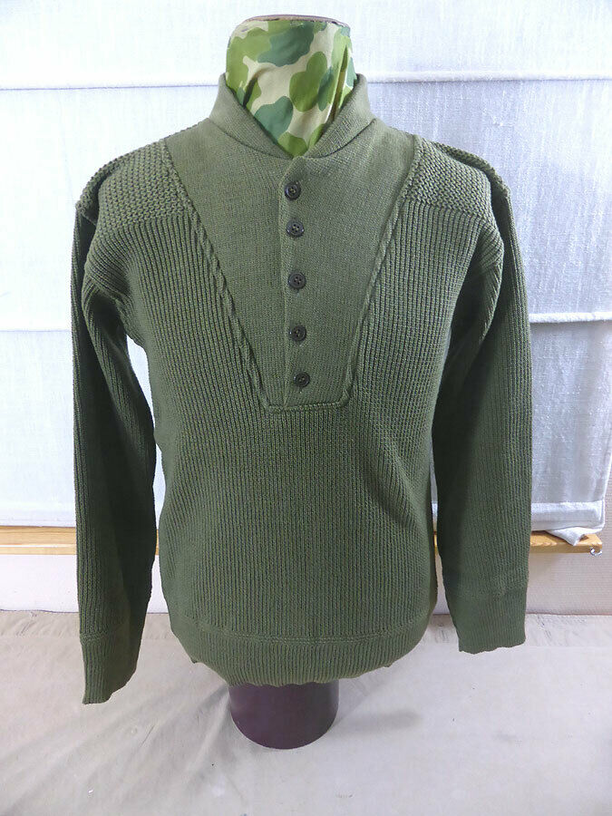 s-l1600-170xpN6jCYV3DuW US Army WW2 GI High Neck Shirt Sweater Knitted Sweater Winter Additional Clothing