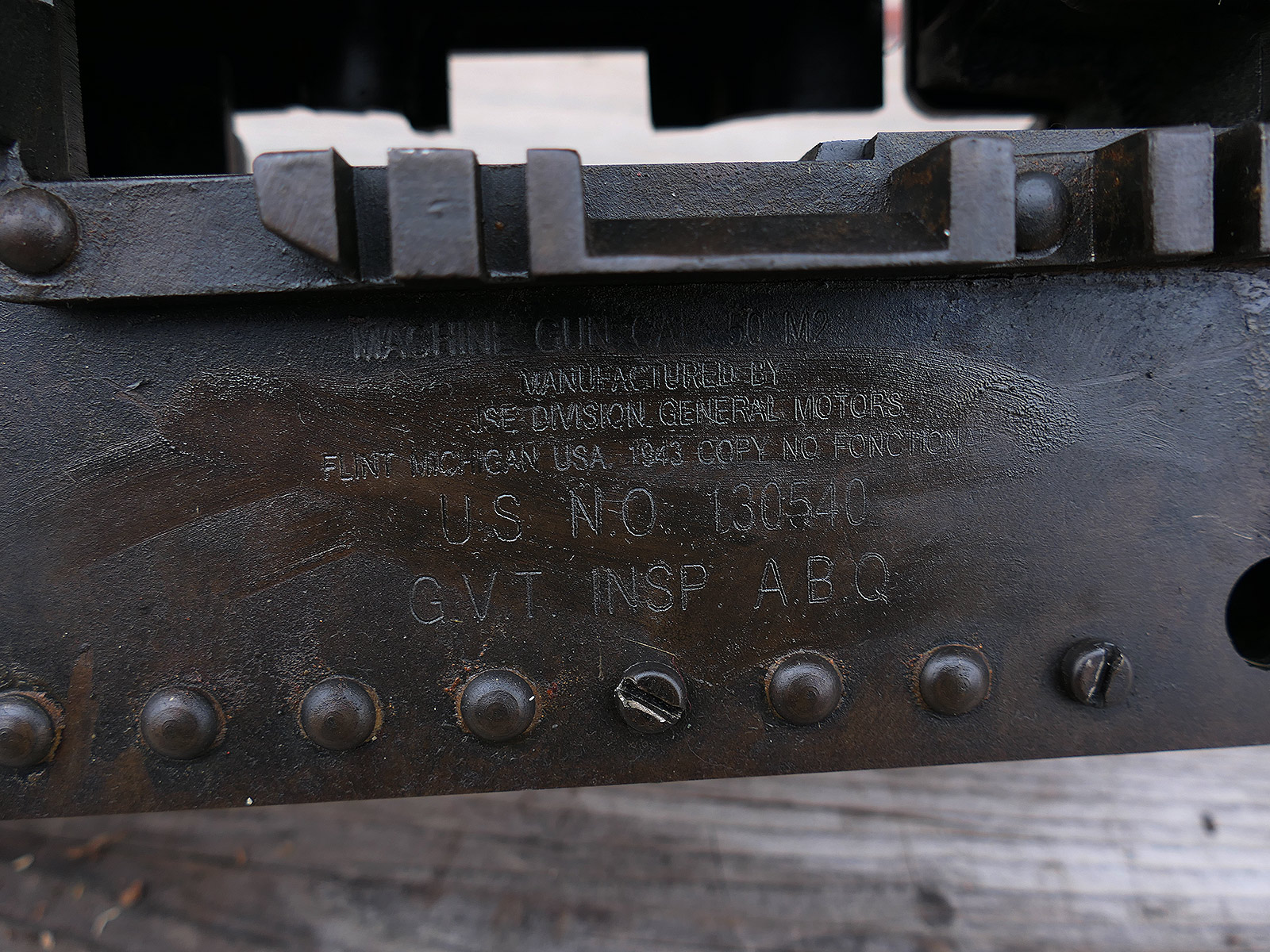#A Browning Machine Gun MG Cal. 50 M2 Jeep Mount Tripod – Model – 1:1 metal replica, barrel can be dismantled