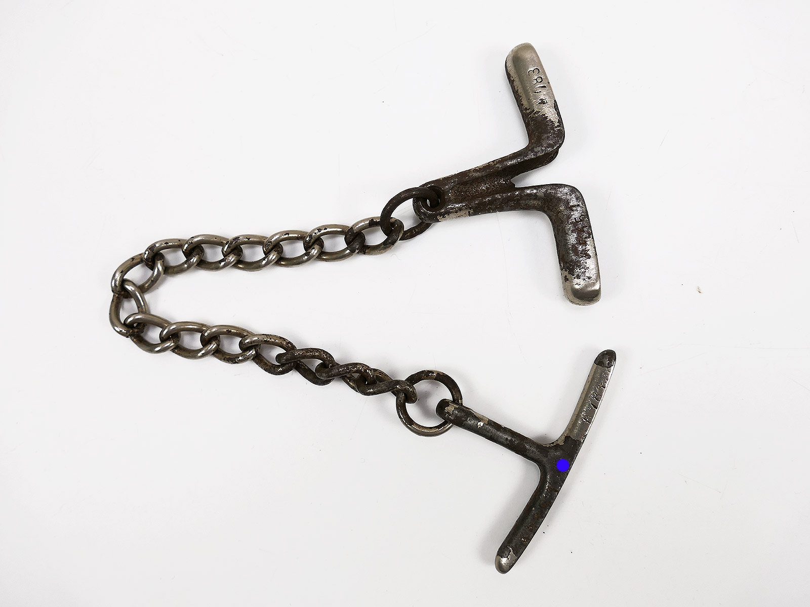 SS Hand Gag Gag Chain – Restraint, Display or Gag Chain – ANTIQUE 