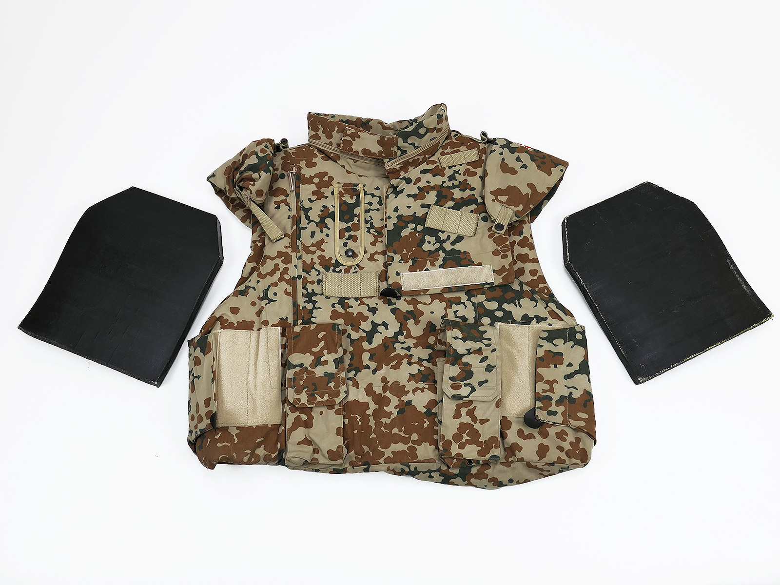 #B/ Danish Desert Vest MEDIUM with Softshell / ÜB Plates - Fragmentation Protective Vest Denmark 