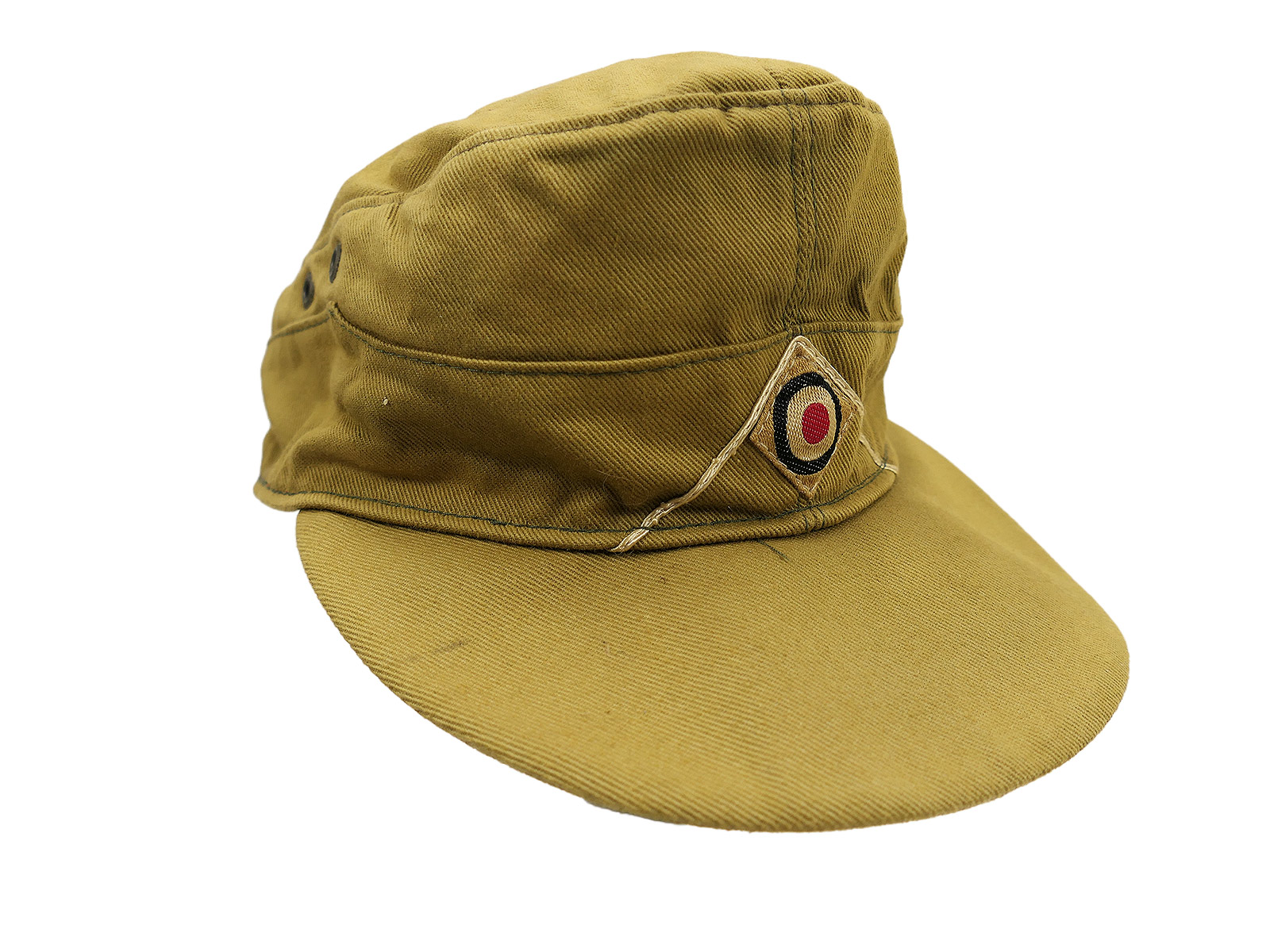 US POW Tropical M43 Field Cap, Afrika Korps Tropical Cap, DAK Size 57, COLLECTION, BATTLE-WORN