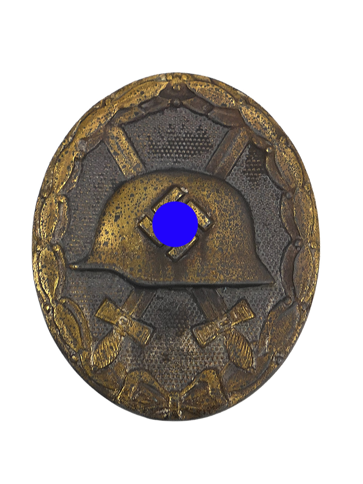 Wehrmacht Original WW2 Wound Badge, Gold, Dual Manufacturers L/55 and 100