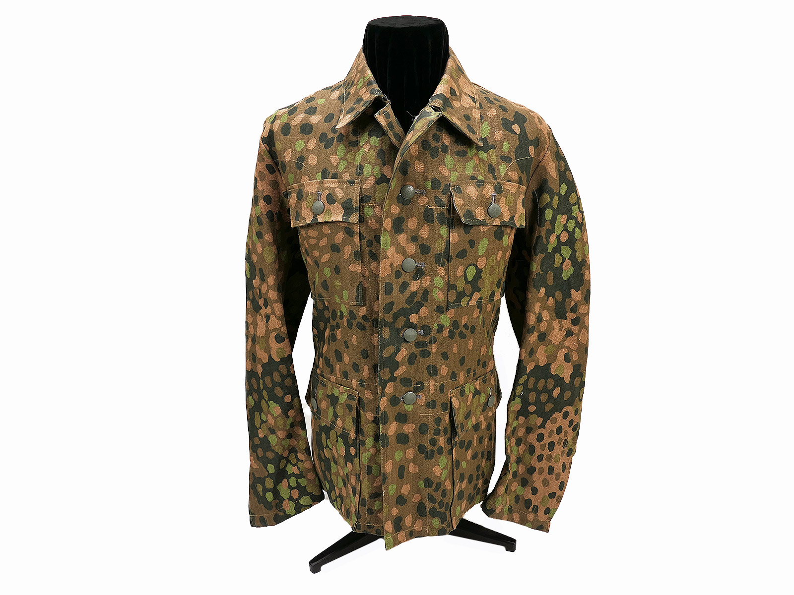 Weapons SS M43 Drillich field blouse camouflage jacket pea camouflage four pocket skirt pea dot 44 tunic