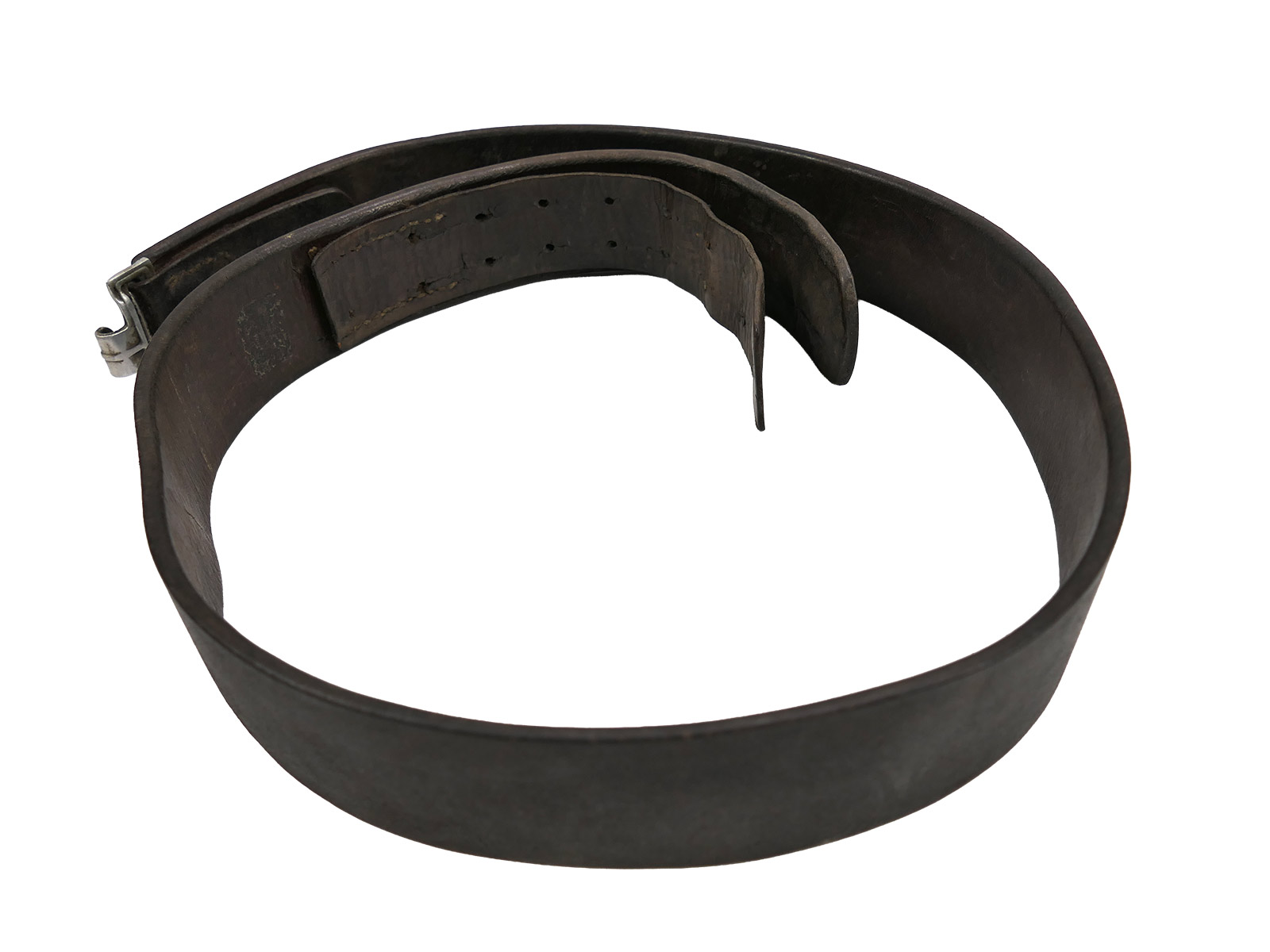 Wehrmacht / Luftwaffe belt / belt strap, leather belt, 98 cm, dated 1938, COLLECTION BATTLE WORN