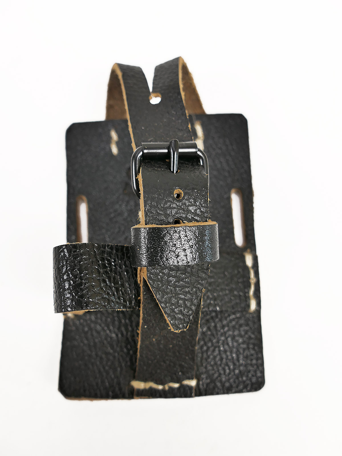 Wehrmacht leather holder for small oil bottles – DKW, BMW, Zündapp motorbikes, etc.