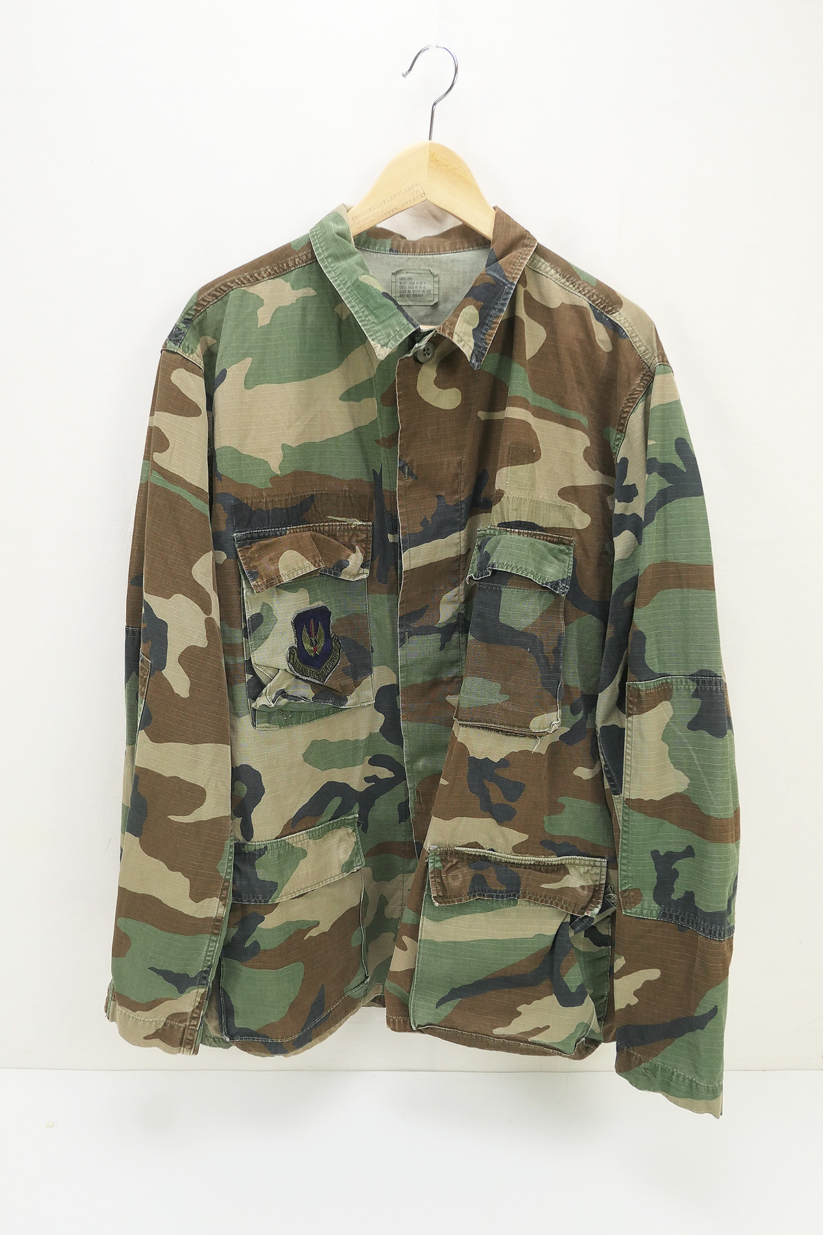 US Army Field Shirt Coat Woodland Camouflage Combat Large Long US Air Force in Europe