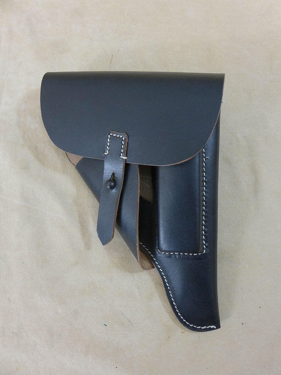 8720-4 WW2 Wehrmacht / Police pistol holster soft shell Holster P38 black