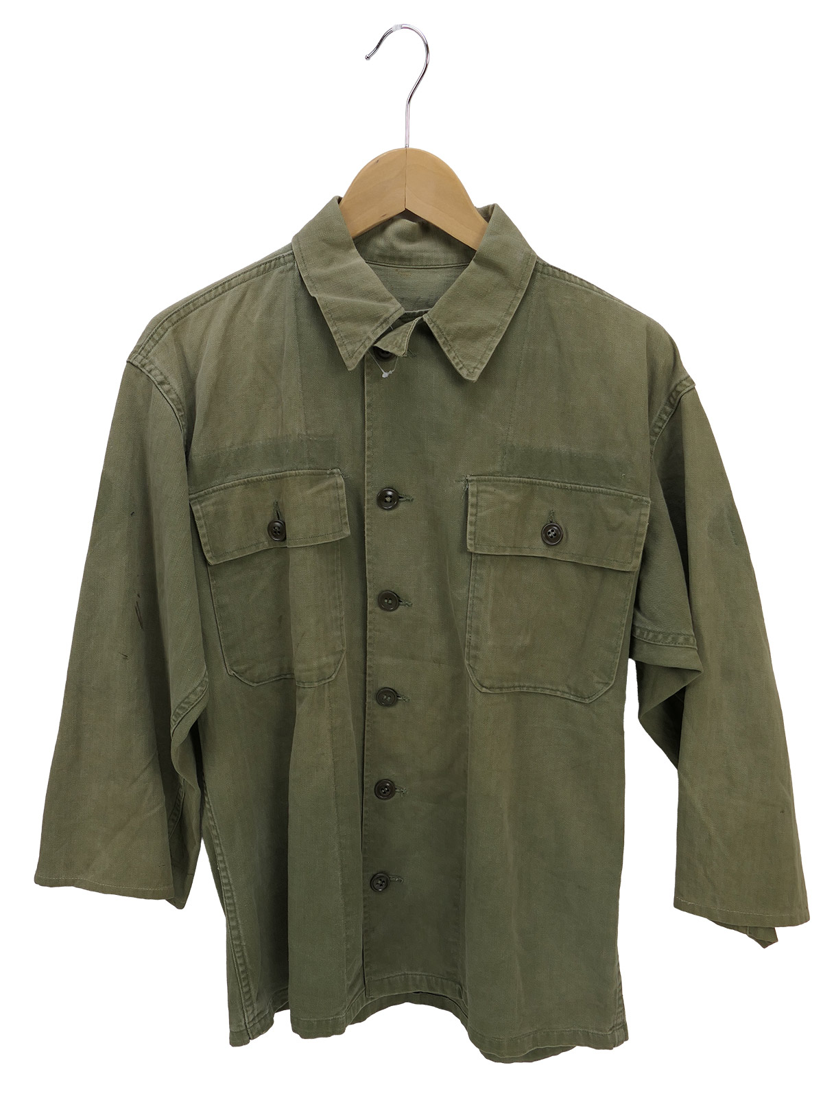 Original US Army WW2 M-1943 HBT Jacket, M-43, BATTLE-WORN