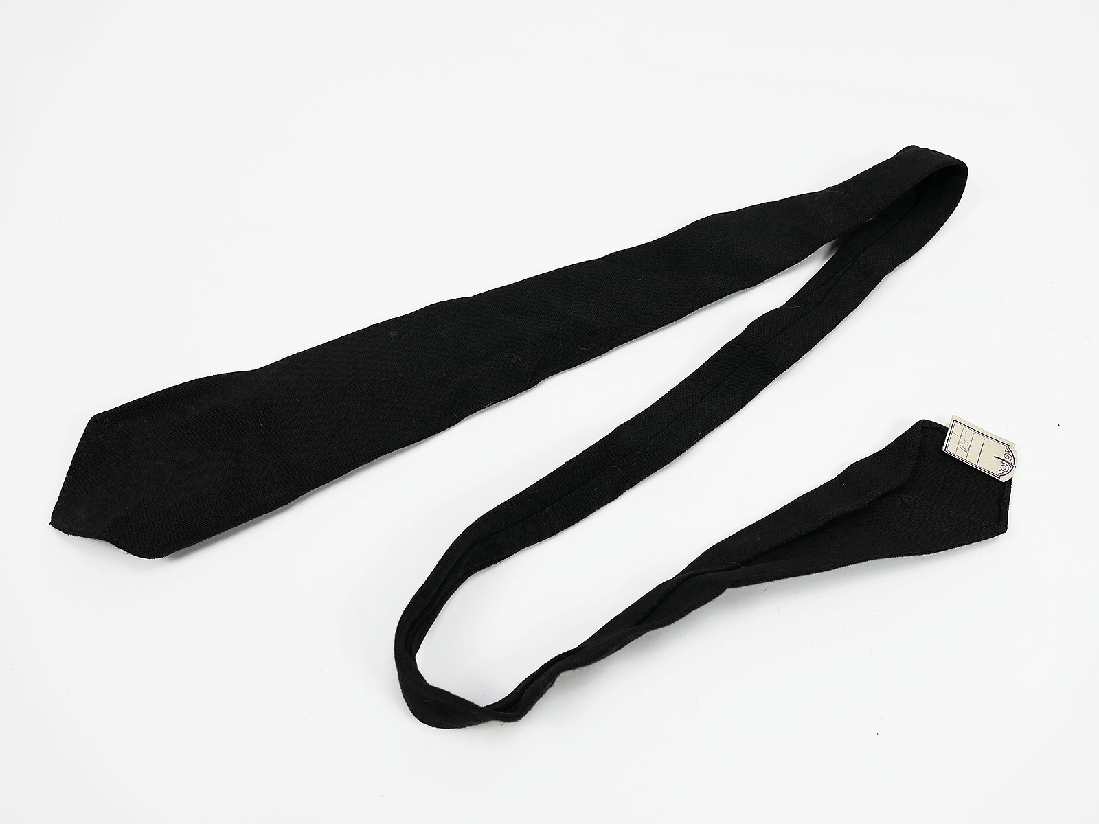 Black tie tie service tie from the period with original price tag