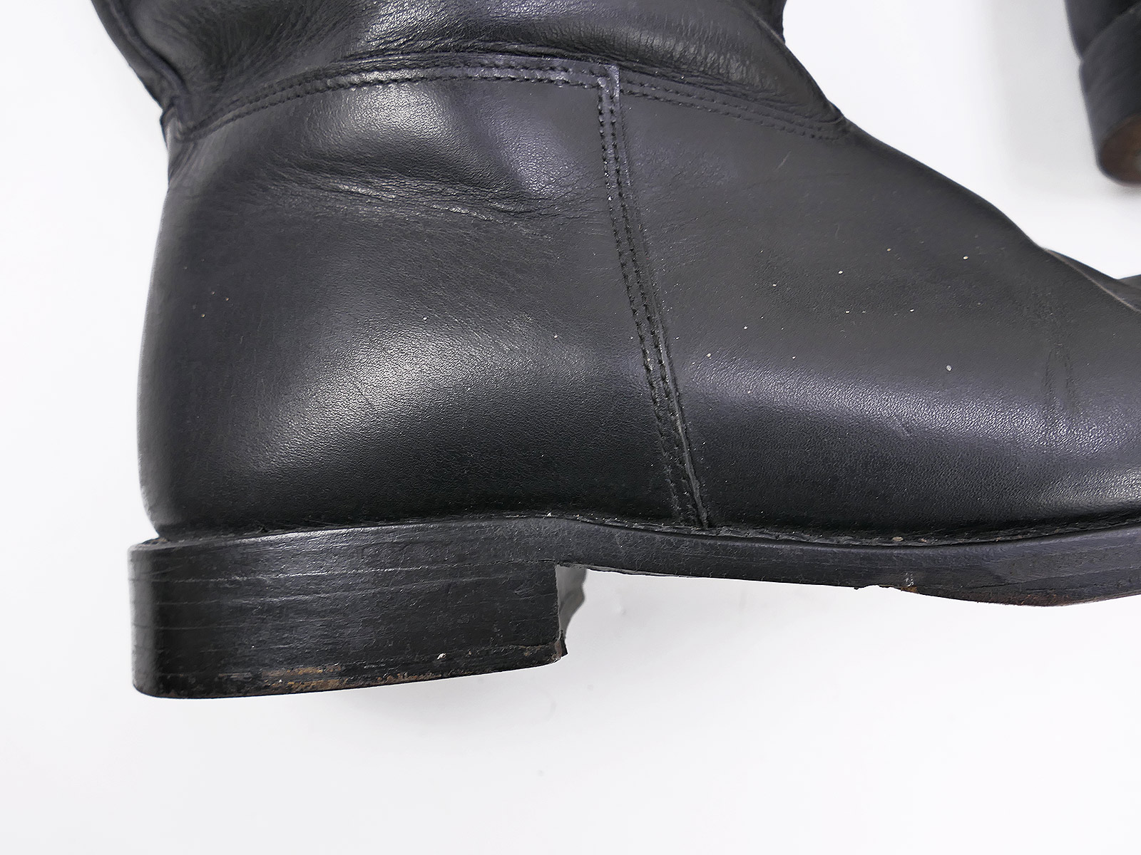 Wehrmacht-style leather boots, studded, high-top boots, Guard Battalion, size 47, with horseshoe, 305/116 TOP