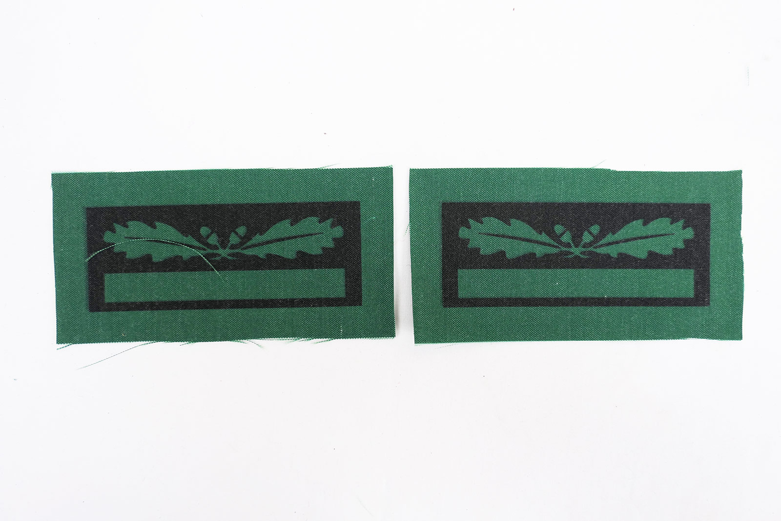 1x pair of WSS Untersturmführer rank insignia for camouflage uniforms and special clothing