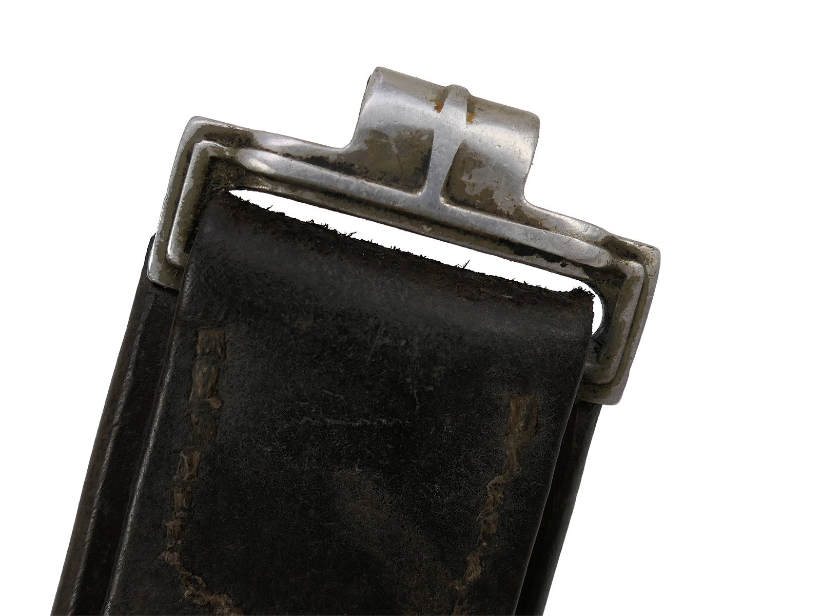Wehrmacht / Luftwaffe belt / belt strap, leather belt, 98 cm, dated 1938, COLLECTION BATTLE WORN