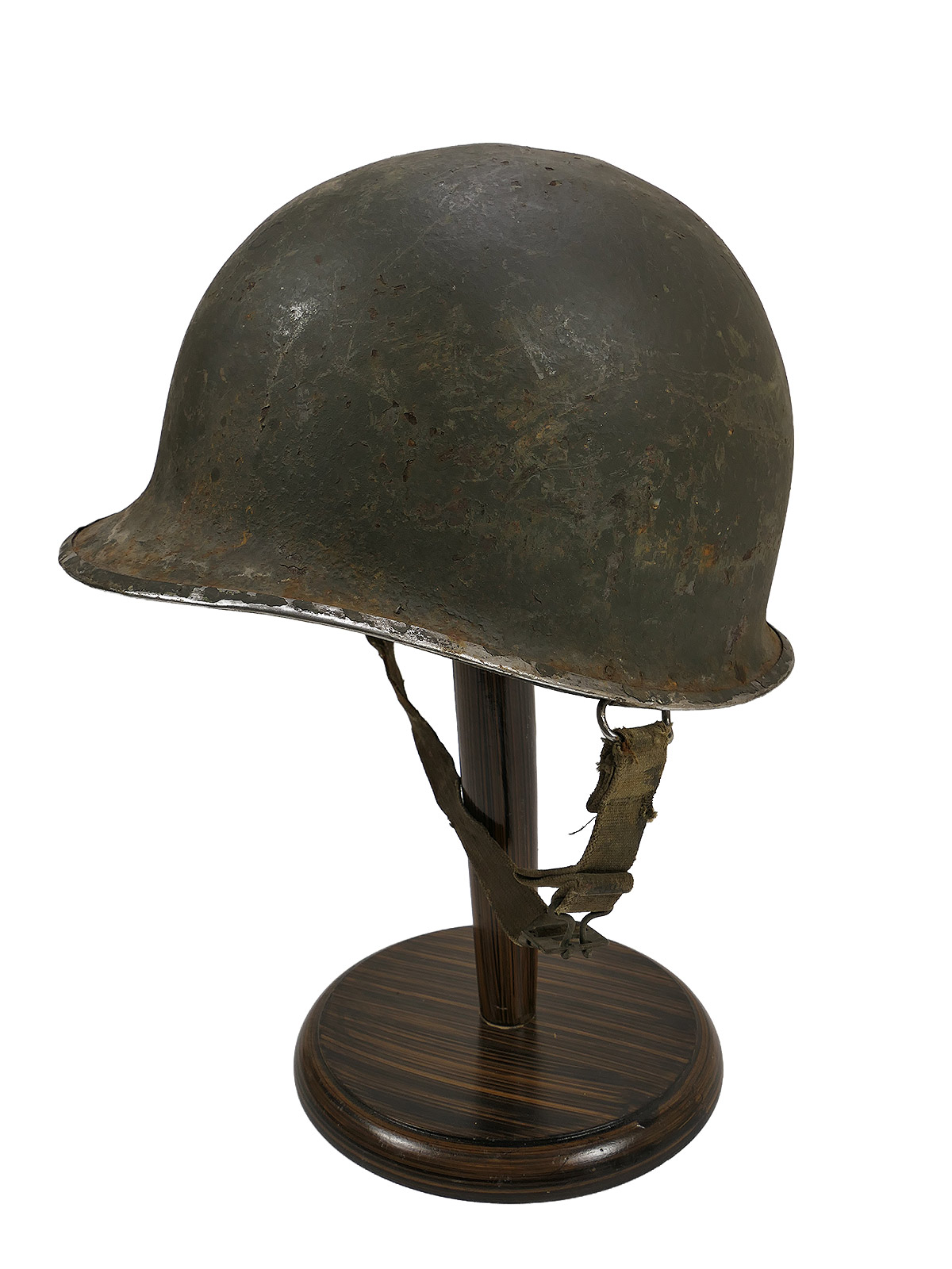 US Army WW2 M1 Front Seam Helmet 335 C Steel Helmet with Liner / Chin Strap 