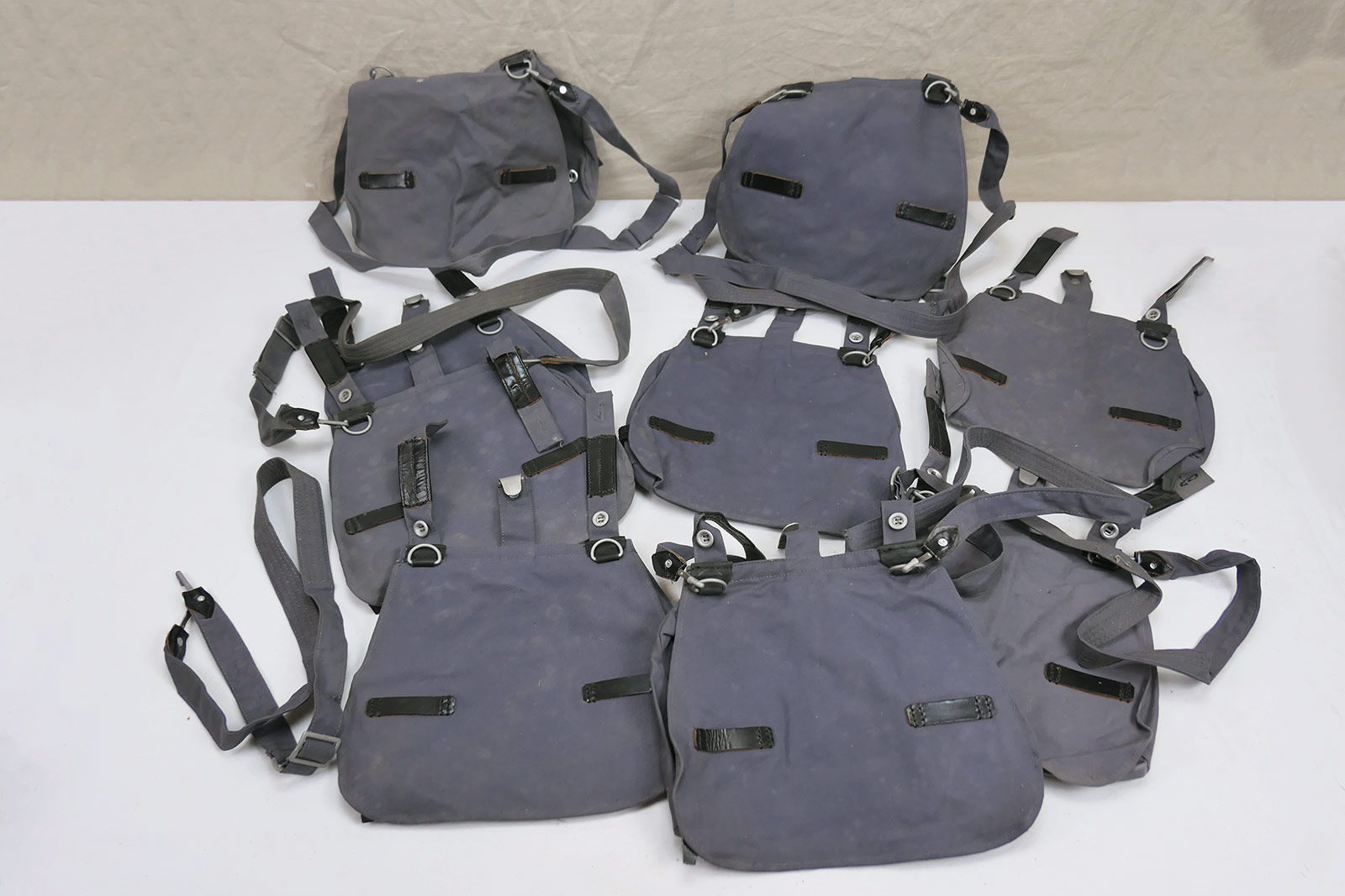 1x WL Haversack with strap blue gray type Luftwaffe WW2 LW