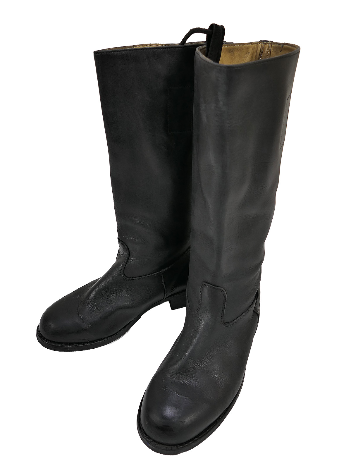 Wehrmacht-style leather boots, studded, high-top boots, Guard Battalion, size 41, with horseshoe 265/107