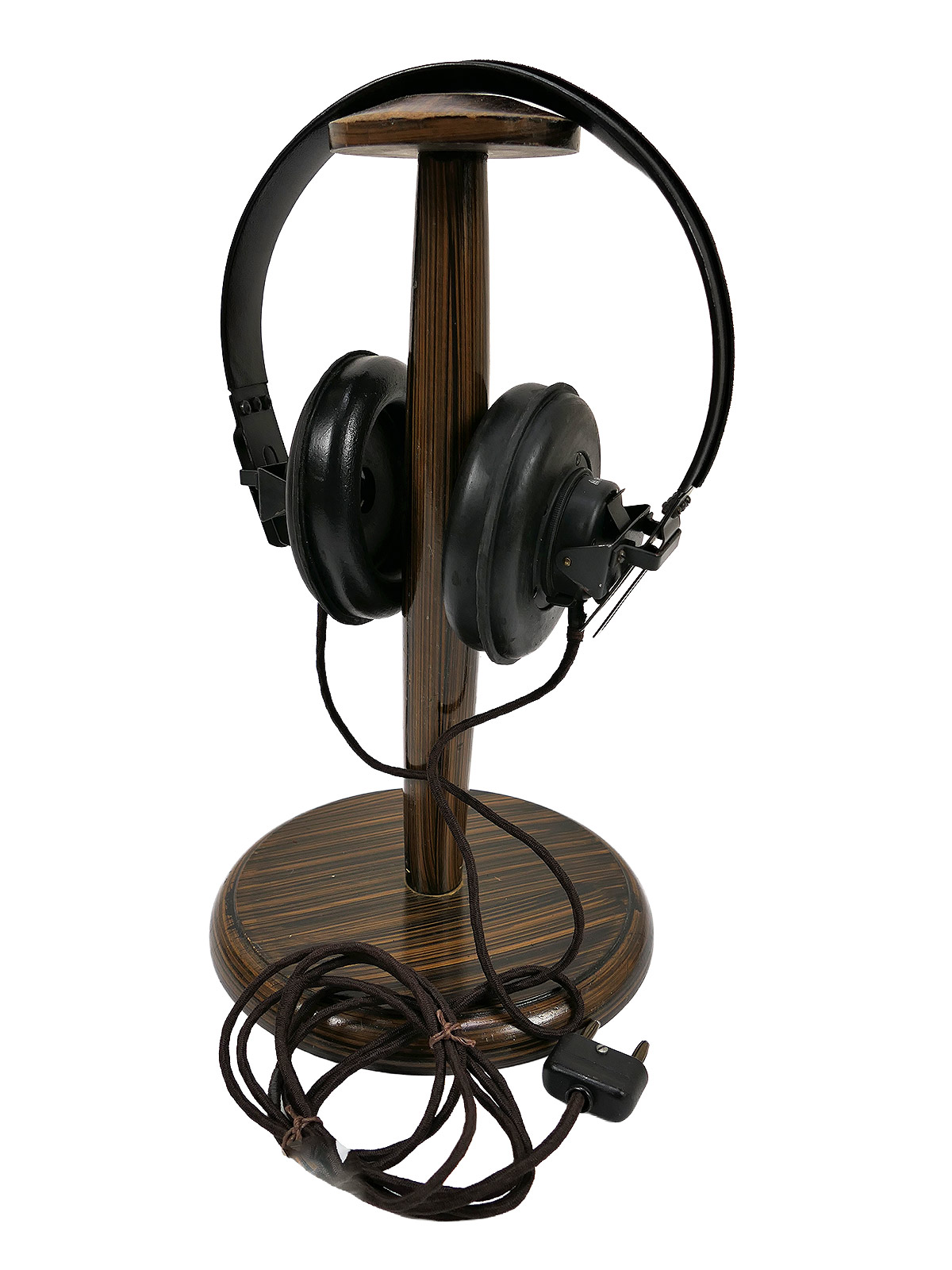 Wehrmacht Waffen-SS tank headphones, SABA Dfh.b 1944, knapsack, radio, dual headphones 