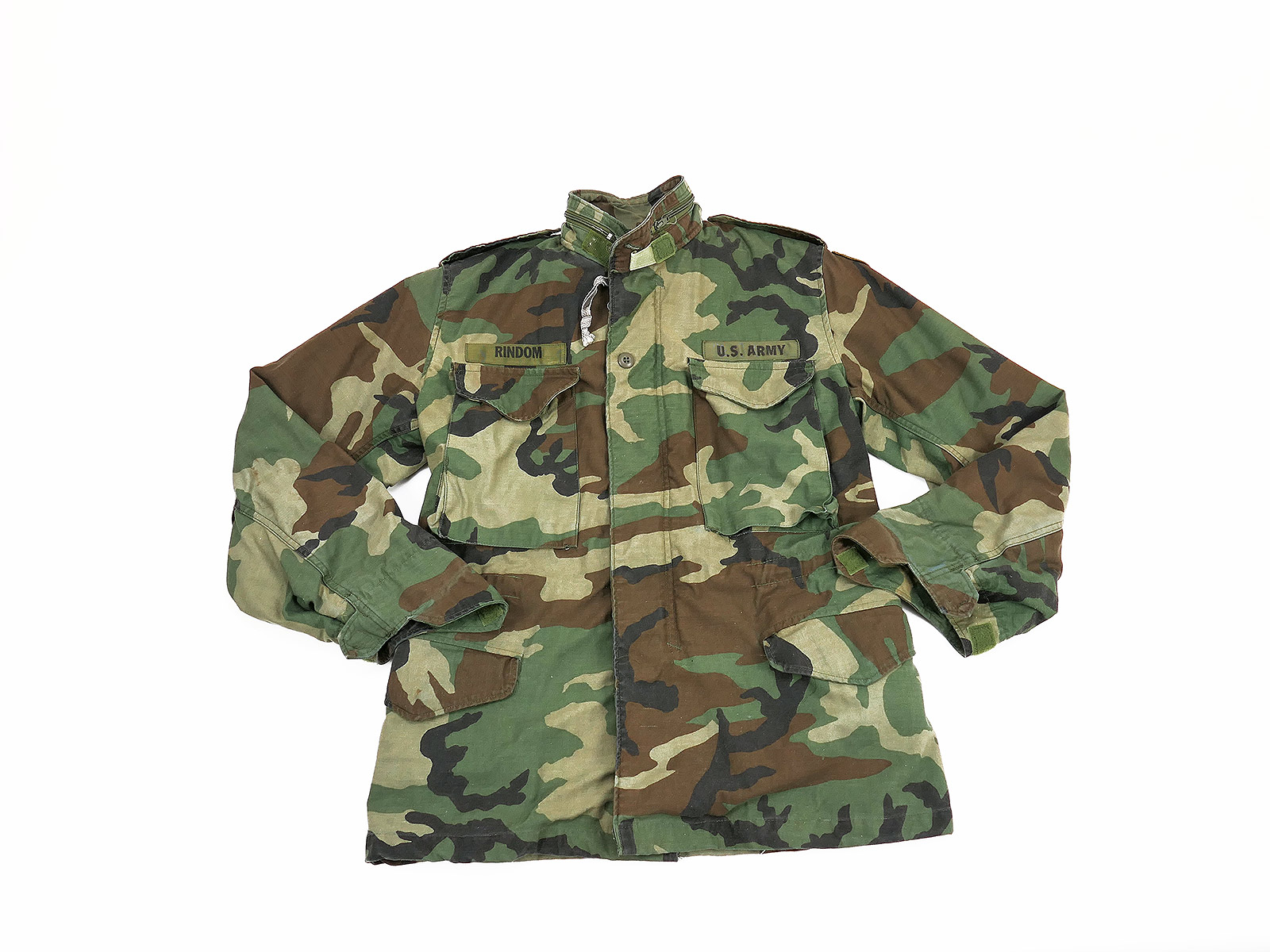 US Army M65 Cold Weather Field Jacket M65 Woodland Small with a lovely patina