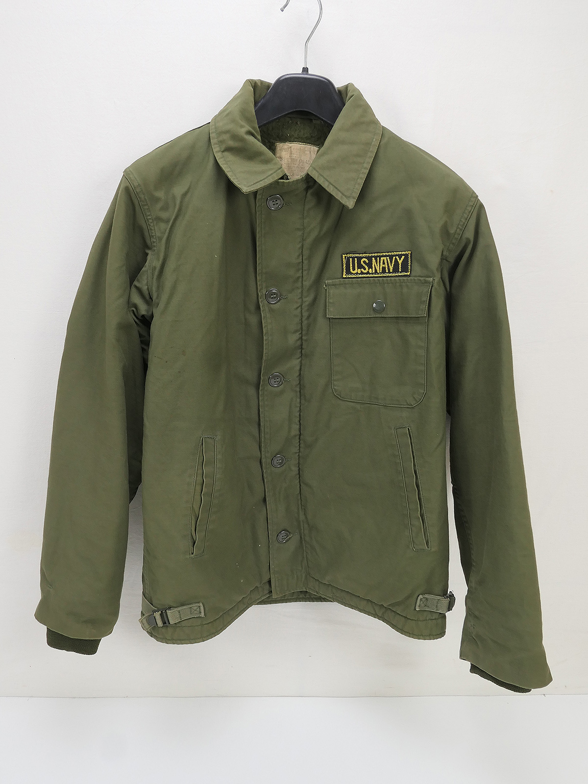 Original US NAVY Deck Jacket Cold Weather Permeable olive Medium 70s board jacket