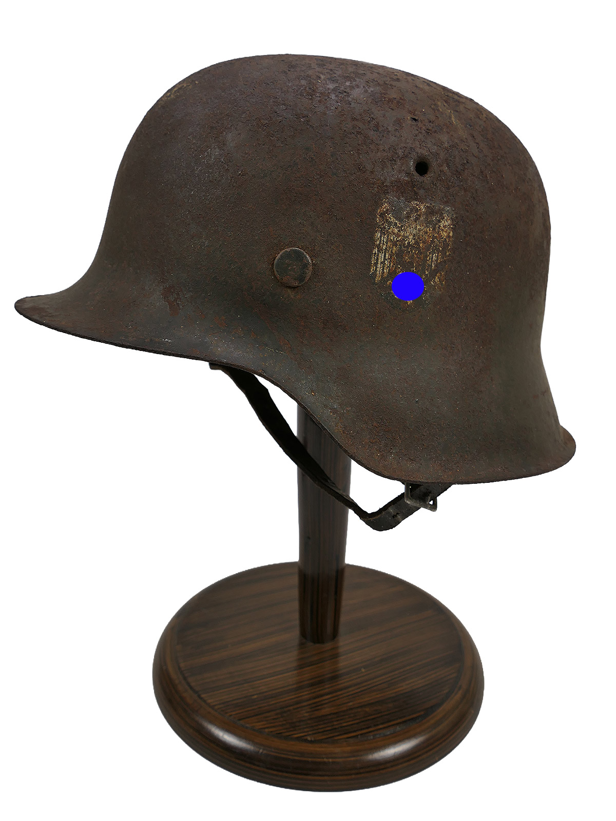 Wehrmacht SD M42 steel helmet with helmet lining and chin strap – ORIGINAL FIND FROM A BARN