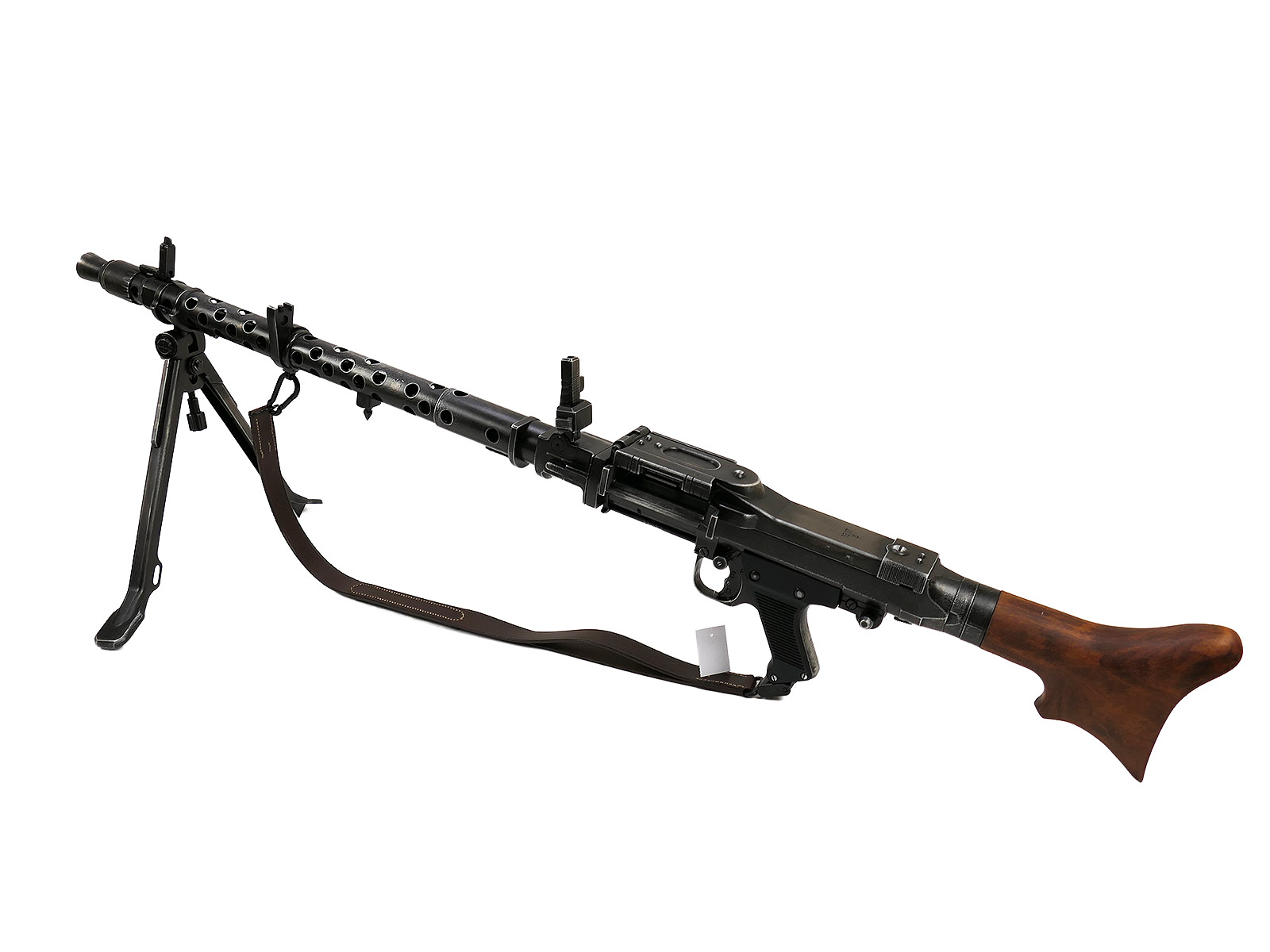 Wehrmacht MG34 machine gun decorative model – film prop, made of metal with a wooden buttplate and carrying strap