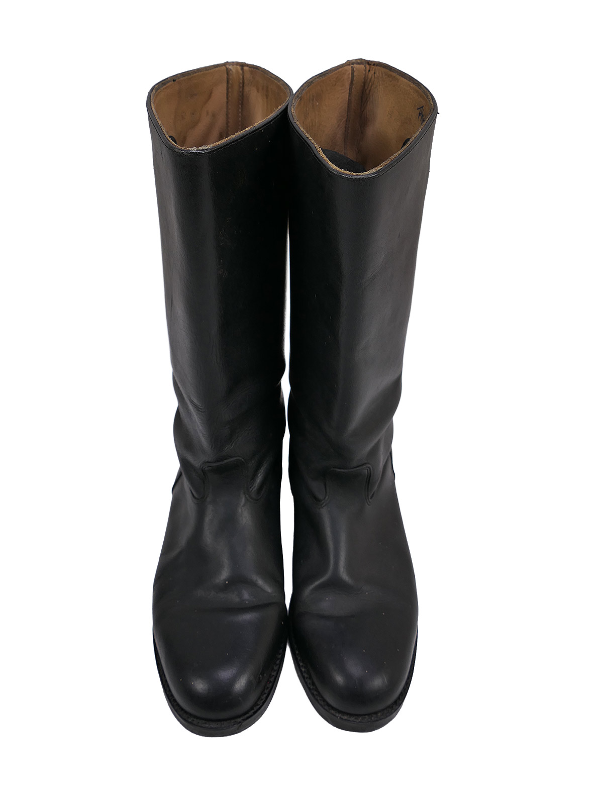 Wehrmacht-style leather boots, studded, high-top boots, Guard Battalion, size 47, with horseshoe, 305/116 TOP